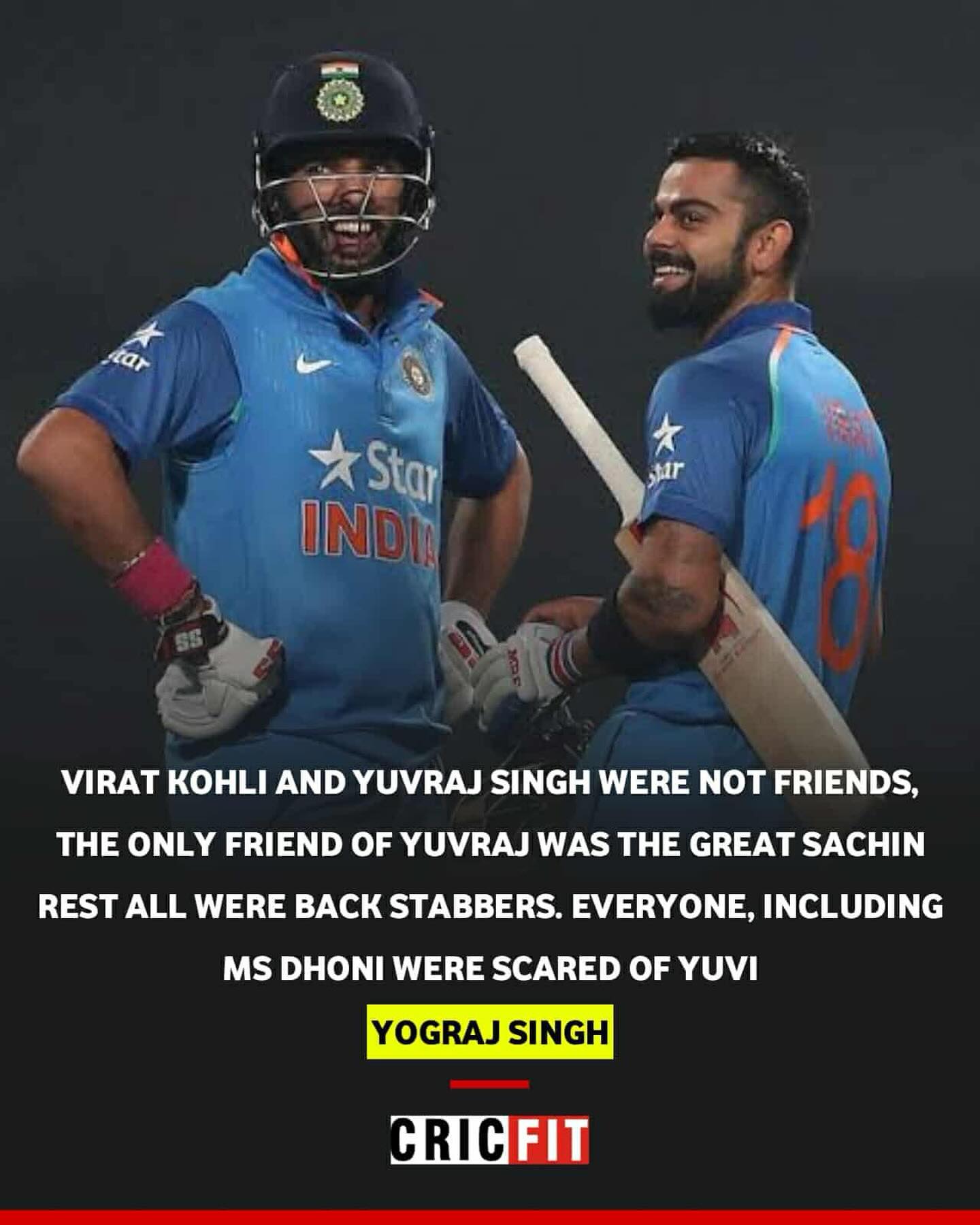 Cricfit - Yograj Singh on Yuvraj Singh’s friendship with... | Facebook