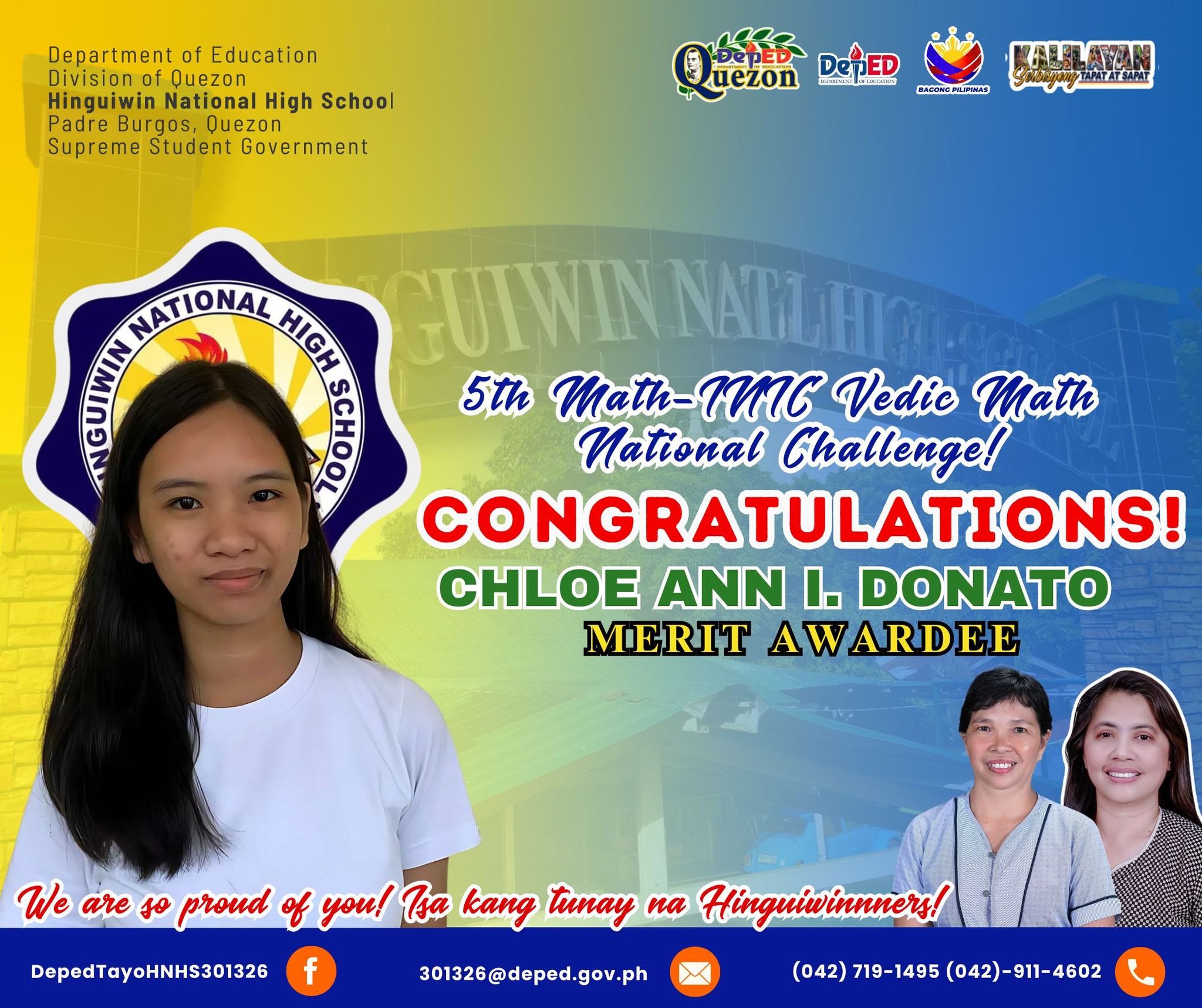 DepEd Tayo Hinguiwin National High School - Quezon Province added a new ...