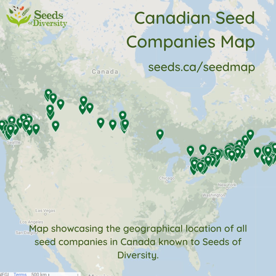 Our Seed Map has been updated... - Seeds of Diversity Canada | Facebook