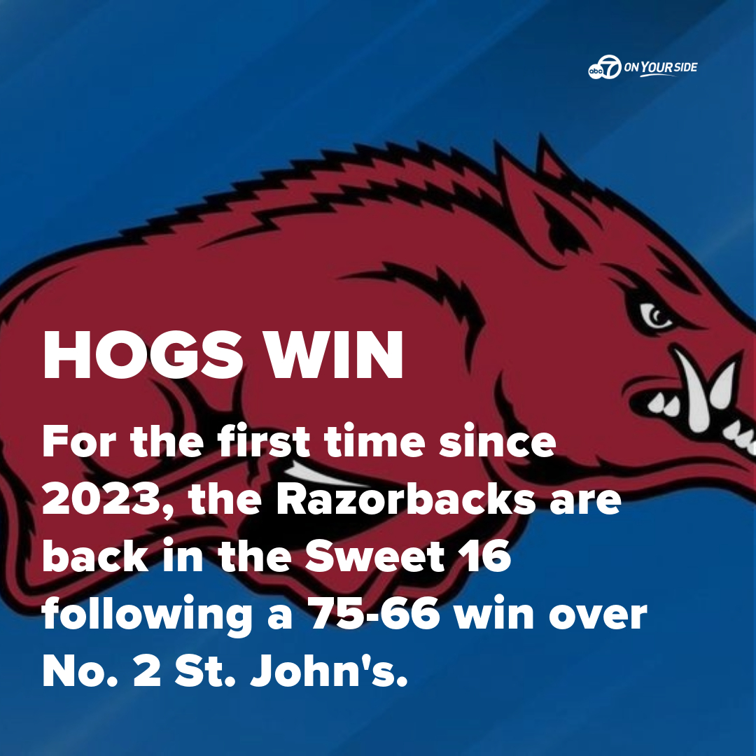 KATV - The Razorbacks take down No. 2 St. John's to advance to Sweet 16 ...