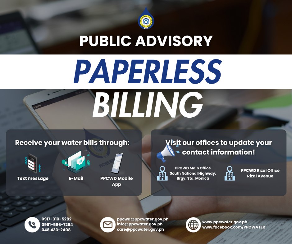 Puerto - PUBLIC ADVISORY | PAPERLESS BILLING Bilang bahagi ng aming ...