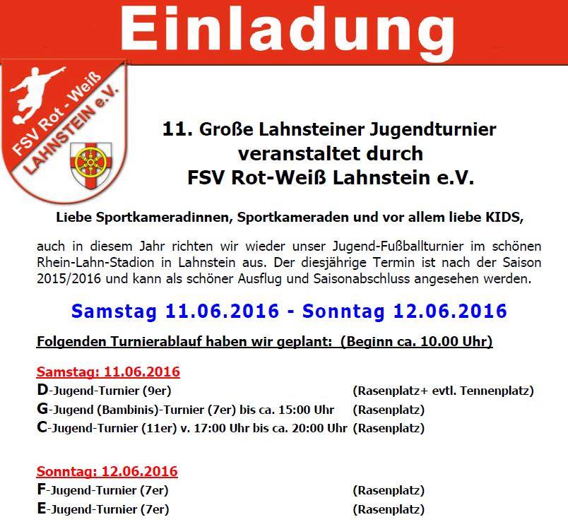Der Suwag Energie Cup 2016 Das 11 Fsv Rw Lahnstein Facebook