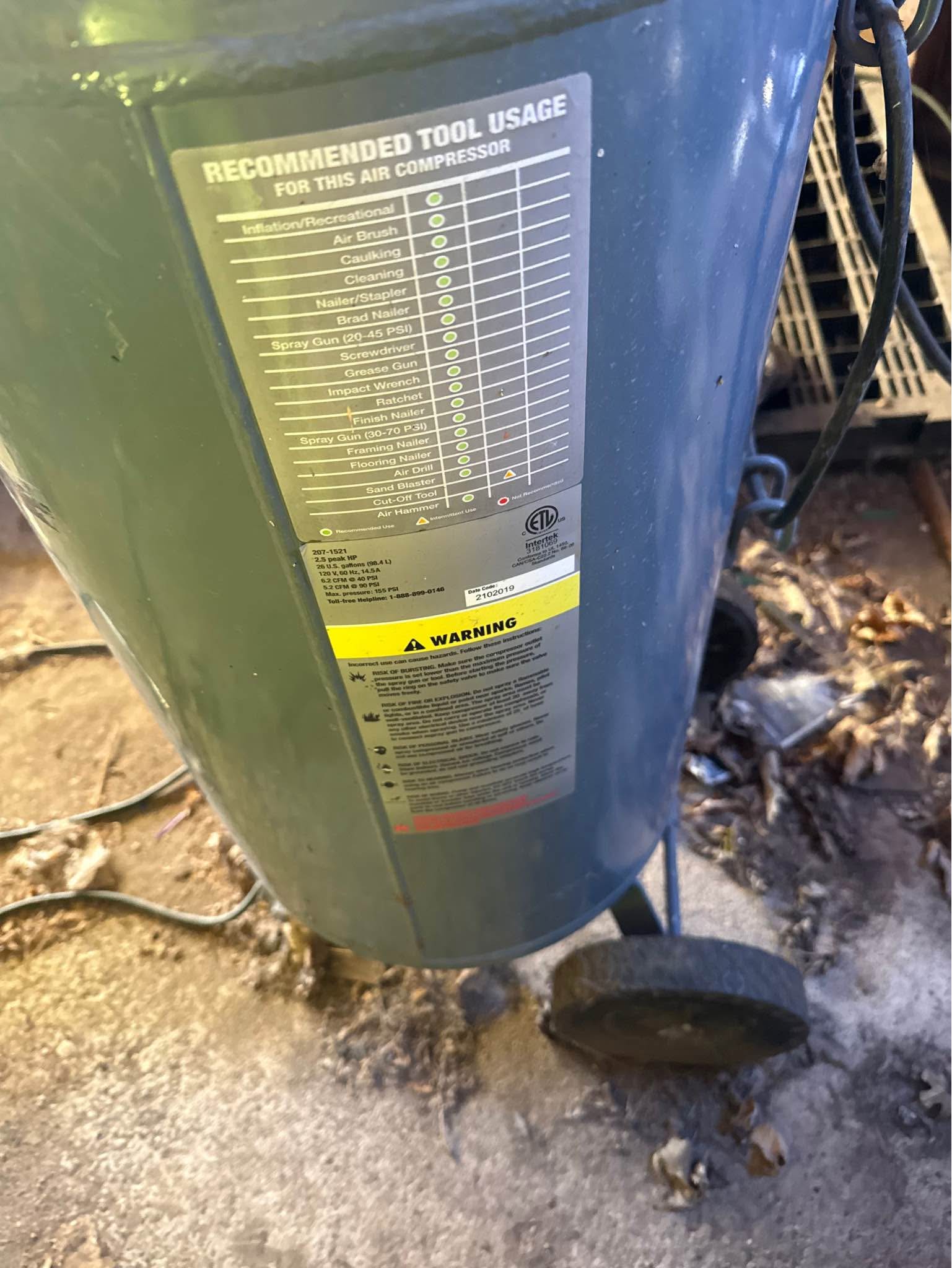 26 gallon performax air compressor - Air Compressors - Henderson, Iowa ...