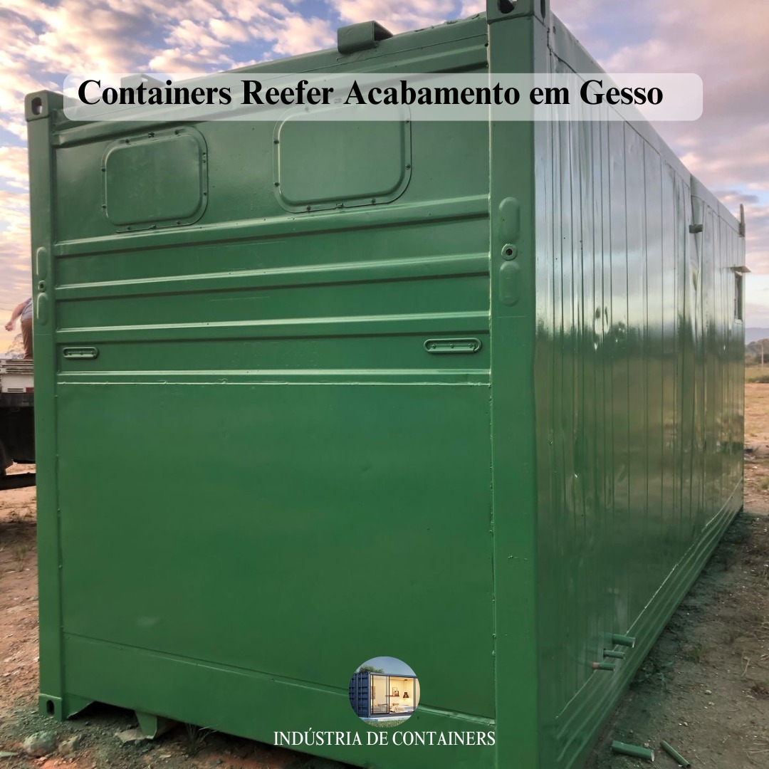 Indústria - Container Residencial 14,64 m² Reefer Revestimento interno ...