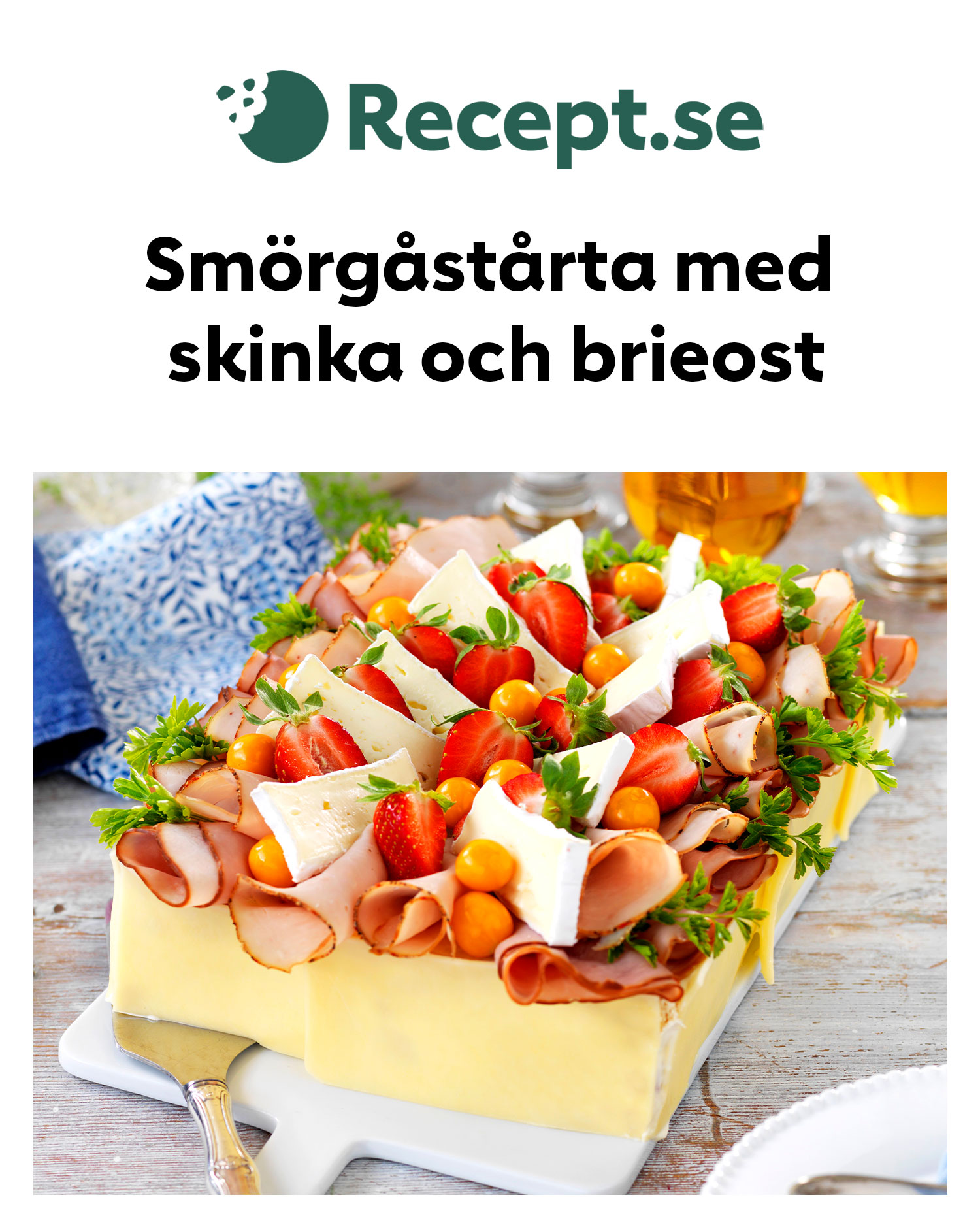 Recept.se - Smarrig smörgåstårta med två goda fyllningar och garnerad ...