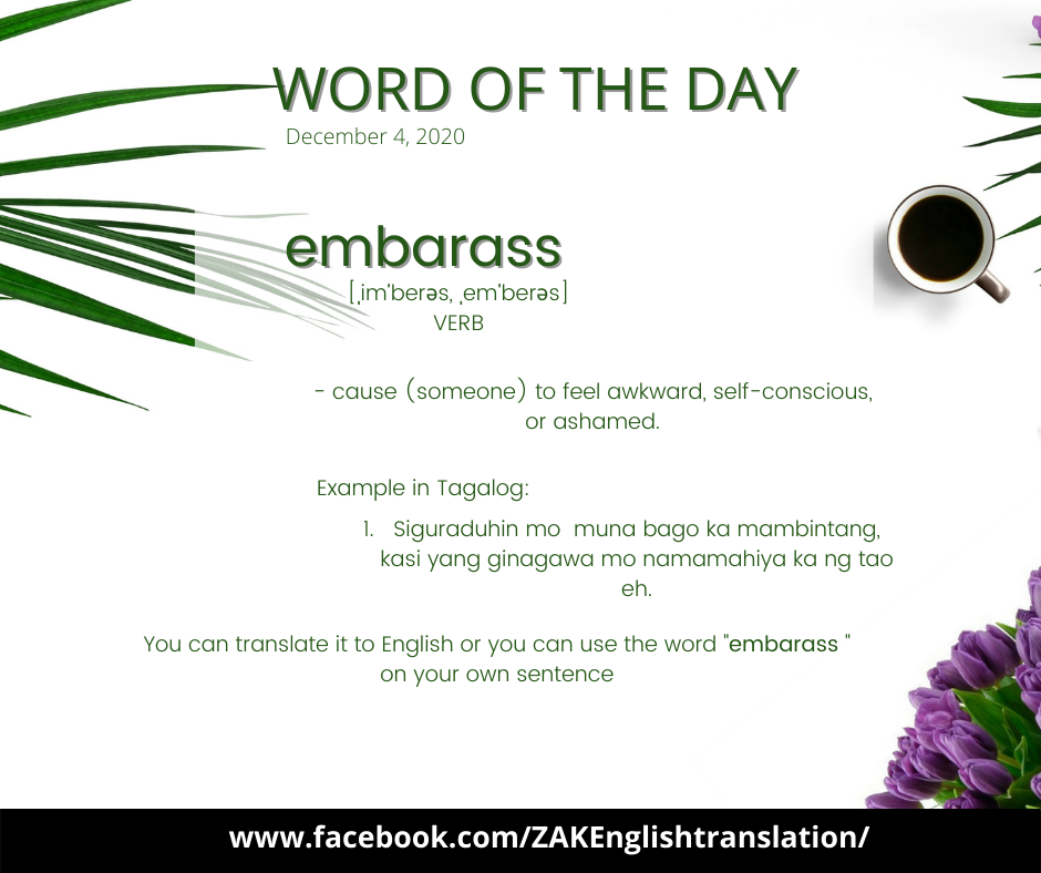 Hello Guys Use The Word Zak English Translation Facebook