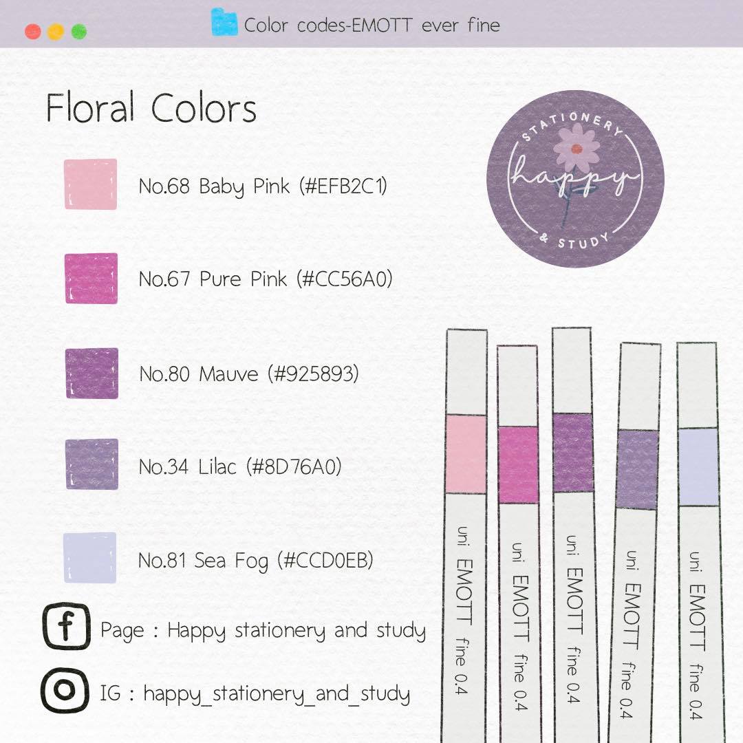 ‼️แจก Color codes ‼️ ปากกา... - Happy stationery and study | Facebook