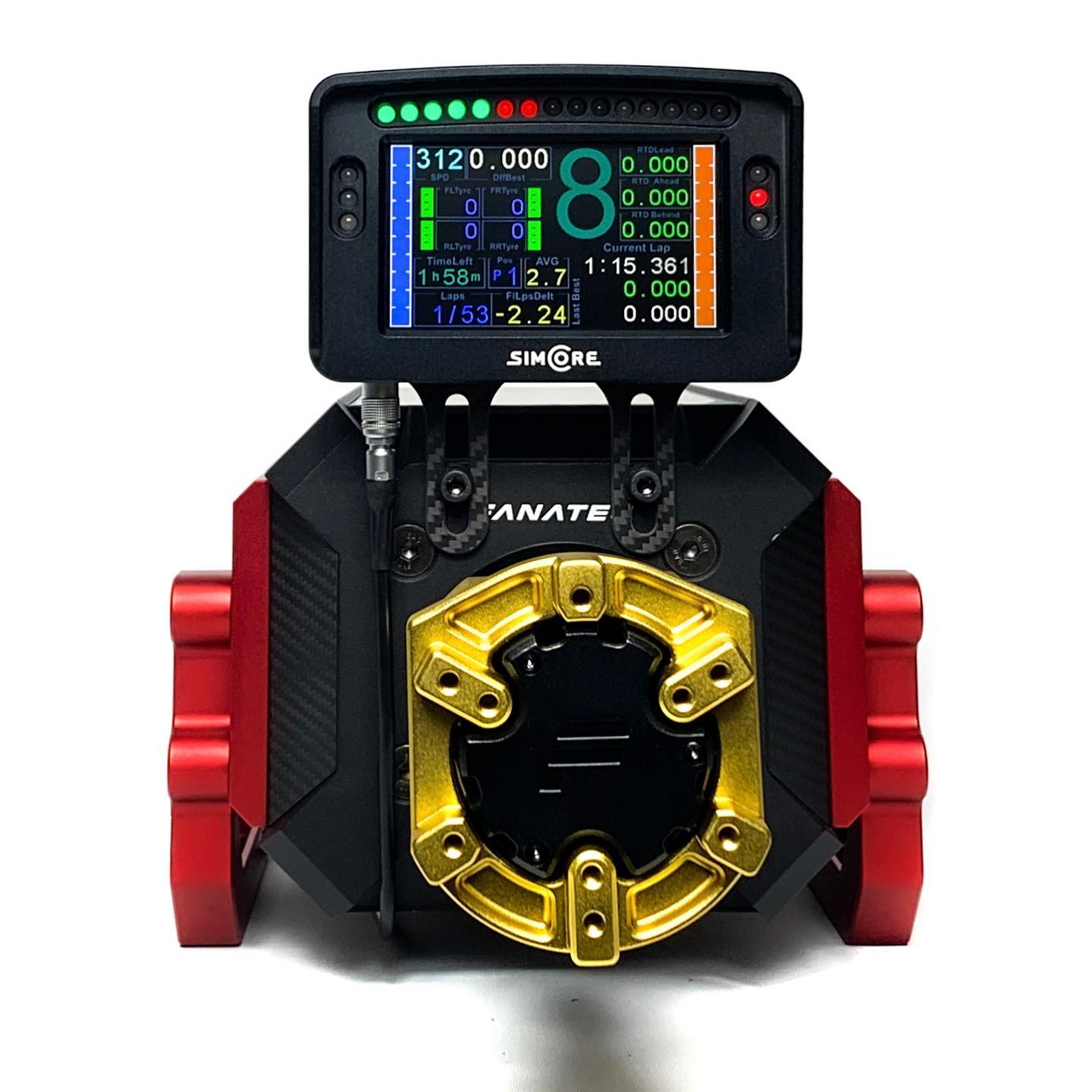 Green SimCore UD2-J TK Edition sim racing dashboard display comes