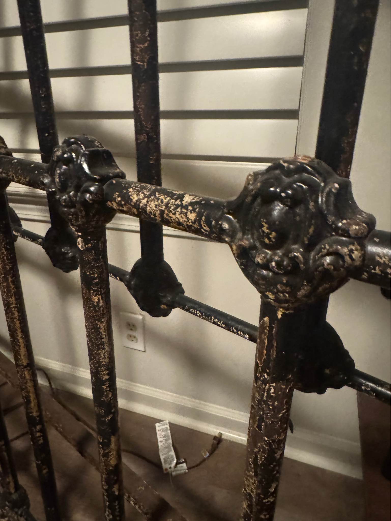 19th Century Antique Solid Iron Full size Bed – Original Patina, Re ...