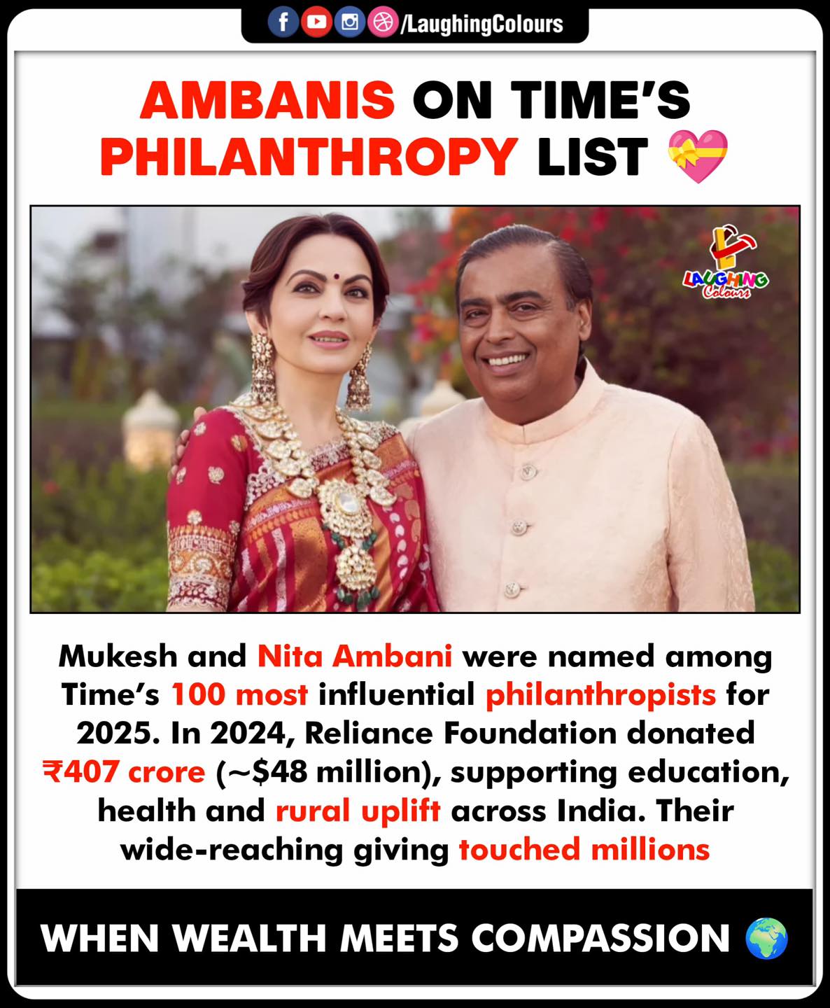 Laughing - Big hearts behind bigger names 💖 #AmbaniImpact # ...