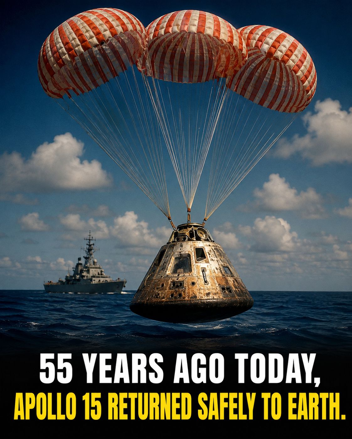 On August 7, 1971, Apollo 15 returned safely to Earth after one of