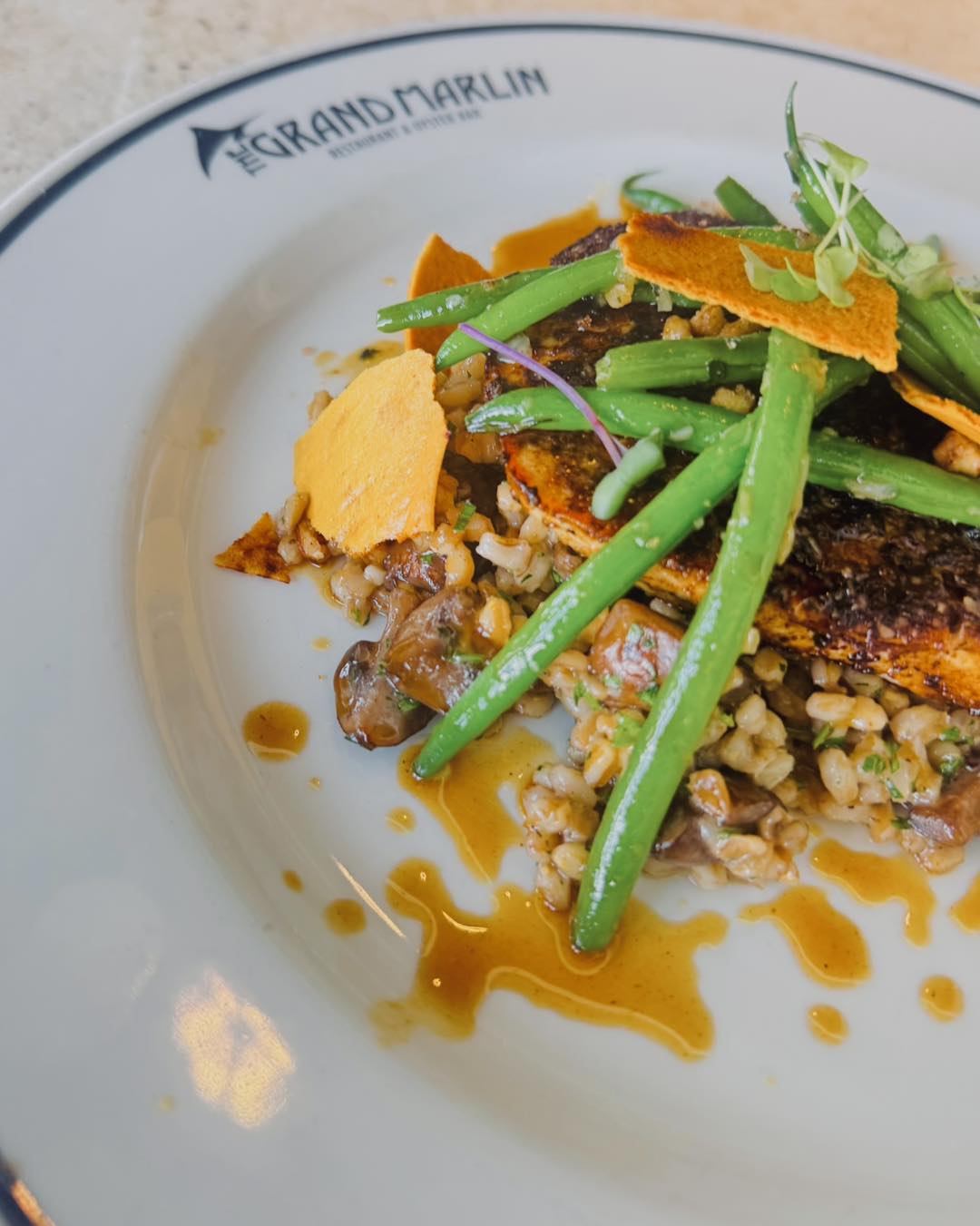 The Grand - Tonight’s star: Porcini-dusted Gulf Swordfish with farro ...