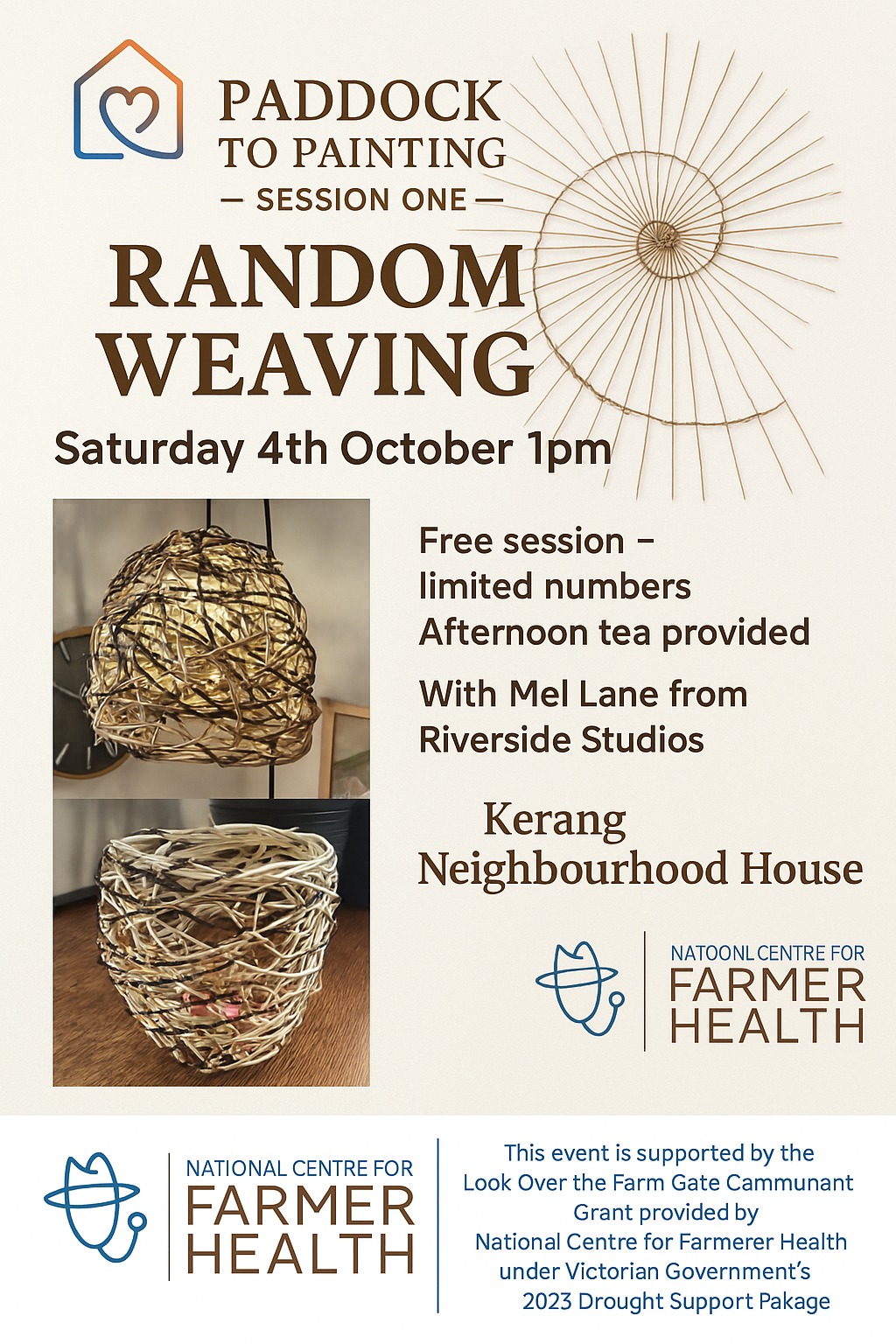 Kerang - 🌾🎨 Paddock to Painting – Session One: Random Weaving 🌿 Come ...