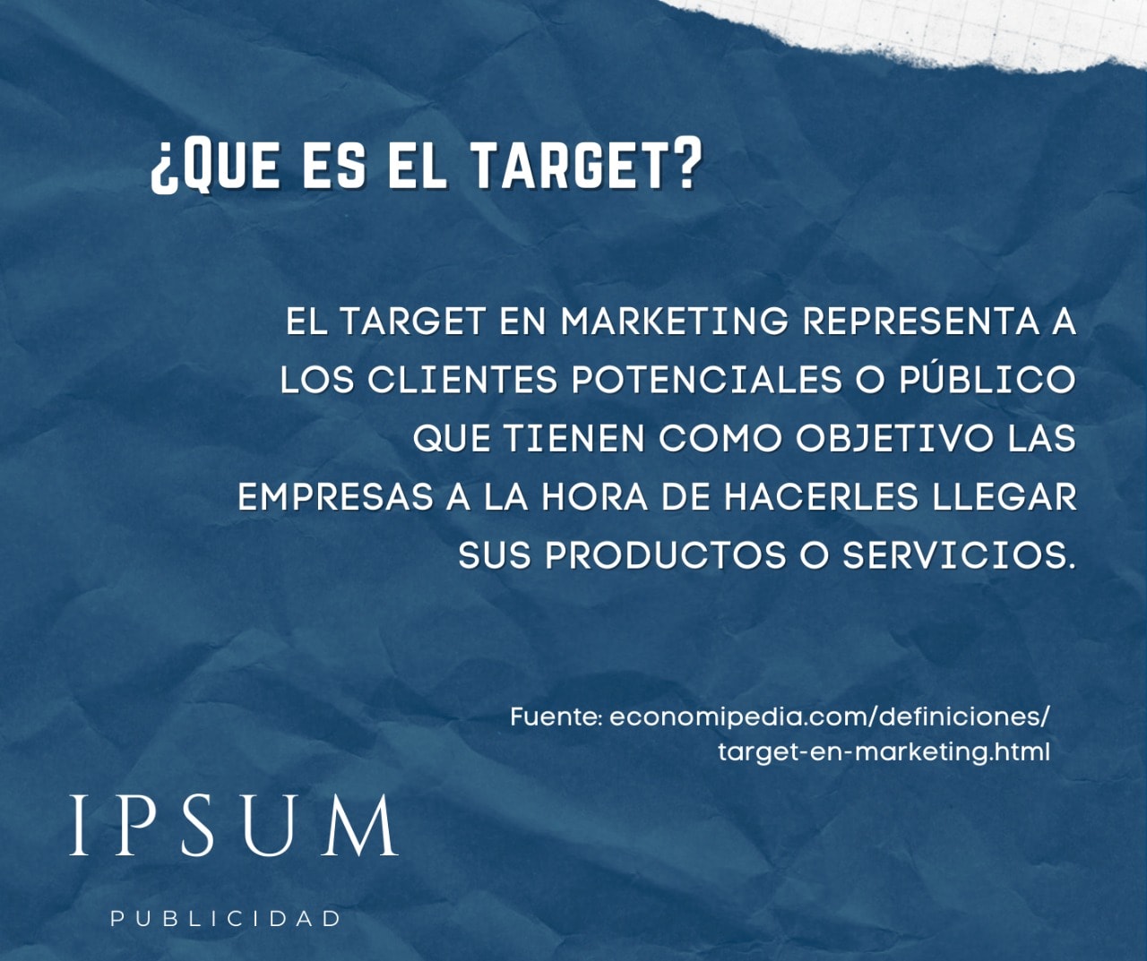 ¿Ya conoces cual es tu target? 🎯 #Marketing - IPSUM Publicidad