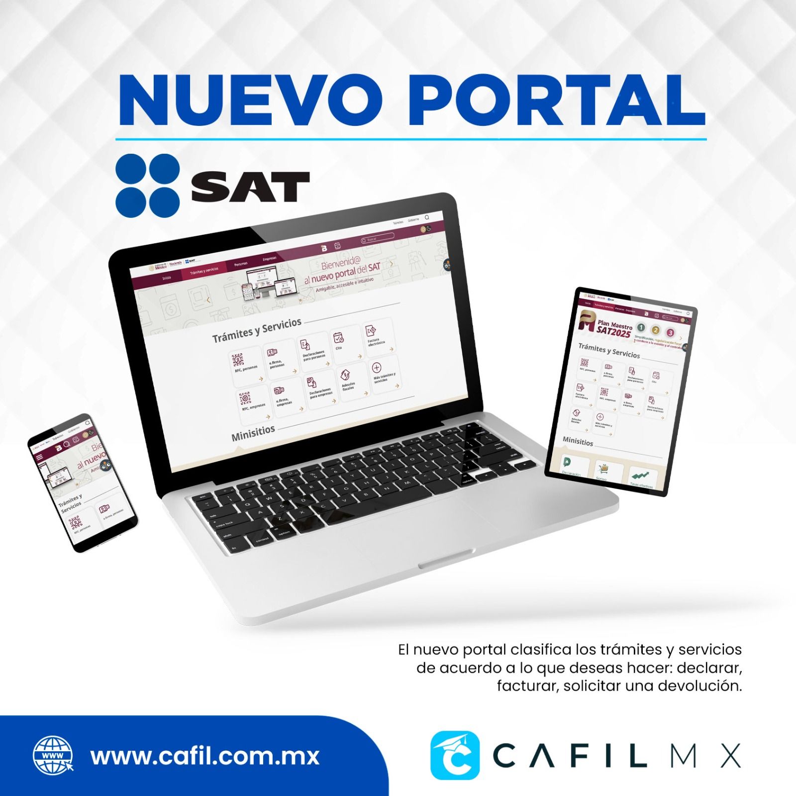 CAFIL - ¿Ya viste el nuevo portal del SAT? 📚💼 Ahora es más intuitivo y ...