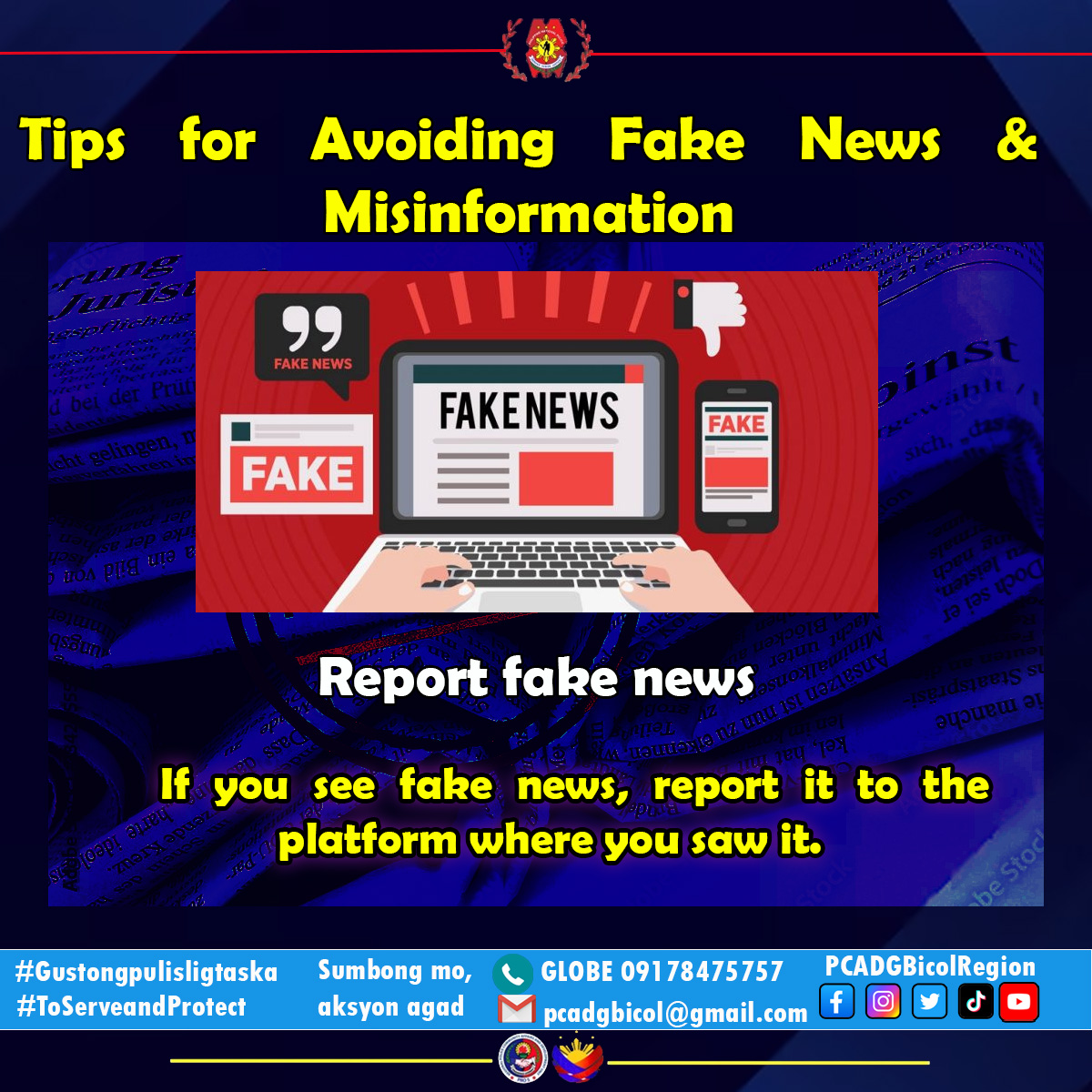 PCADG - Fake News Awareness #PCADGBicol #ToServeandProtect # ...