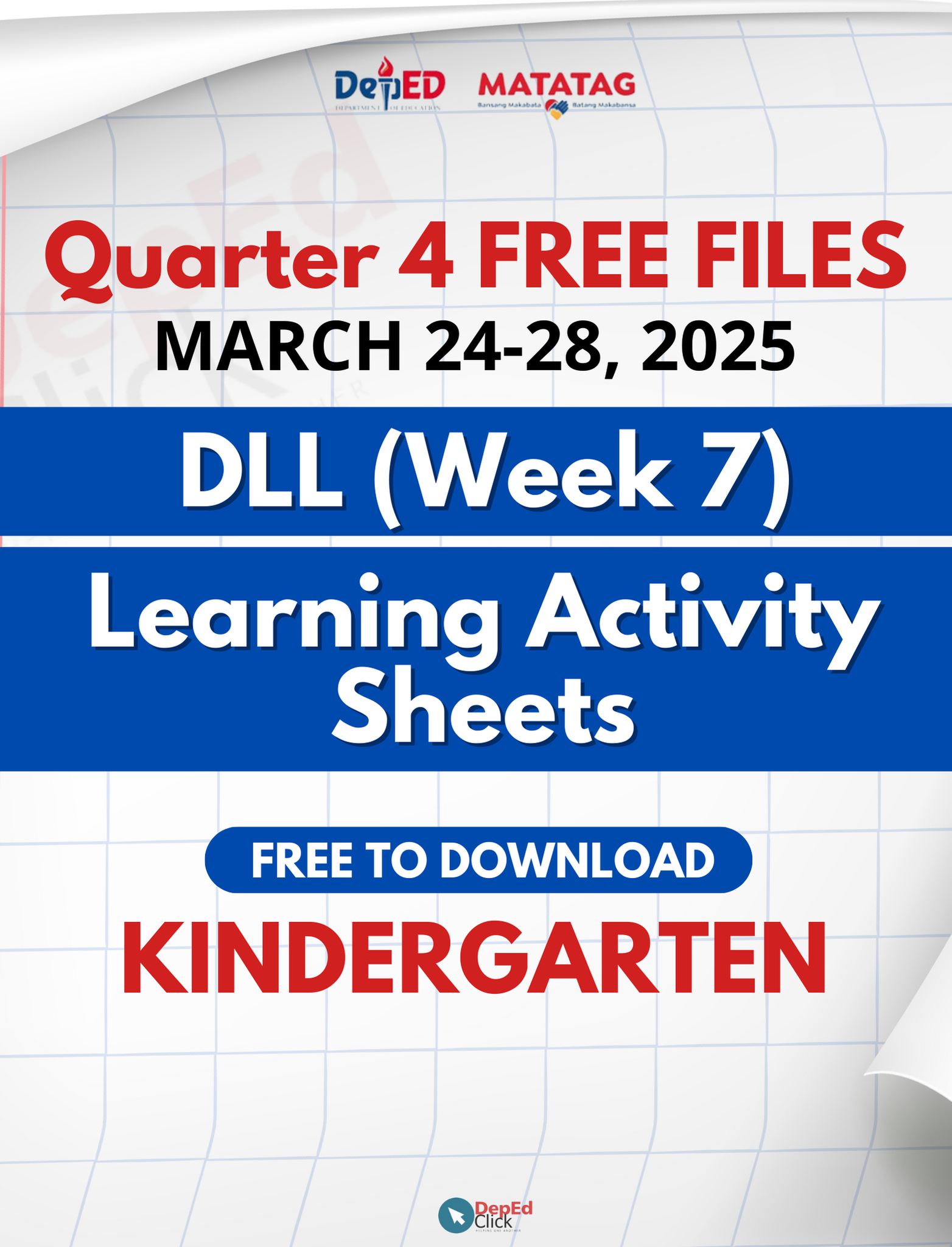 DepEd Click - 𝐊𝐈𝐍𝐃𝐄𝐑𝐆𝐀𝐑𝐓𝐄𝐍 𝐐𝐔𝐀𝐑𝐓𝐄𝐑 𝟒 𝐅𝐑𝐄𝐄 𝐅𝐈𝐋𝐄𝐒 WEEK 7:... | Facebook