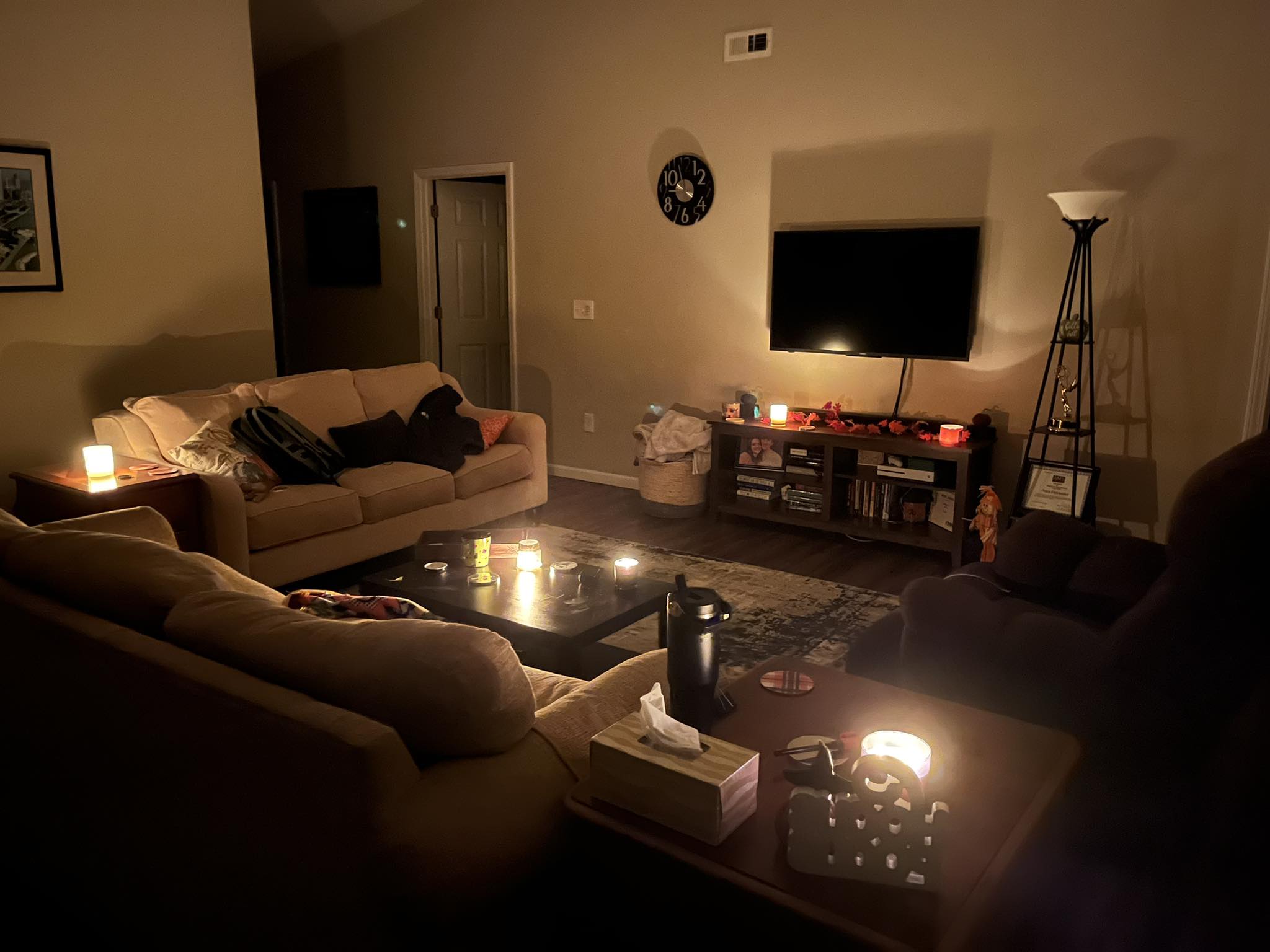 Sara - More than 5,000 people without power tonight. My living room is ...