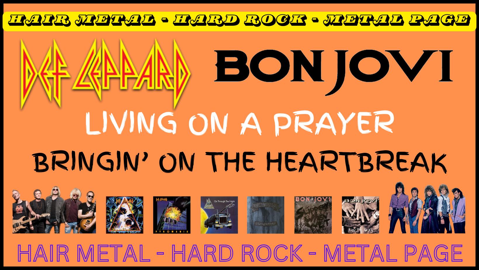 BON JOVI + DEF LEPPARD LPレコード 3枚セット BON JOVI -vs- DEF