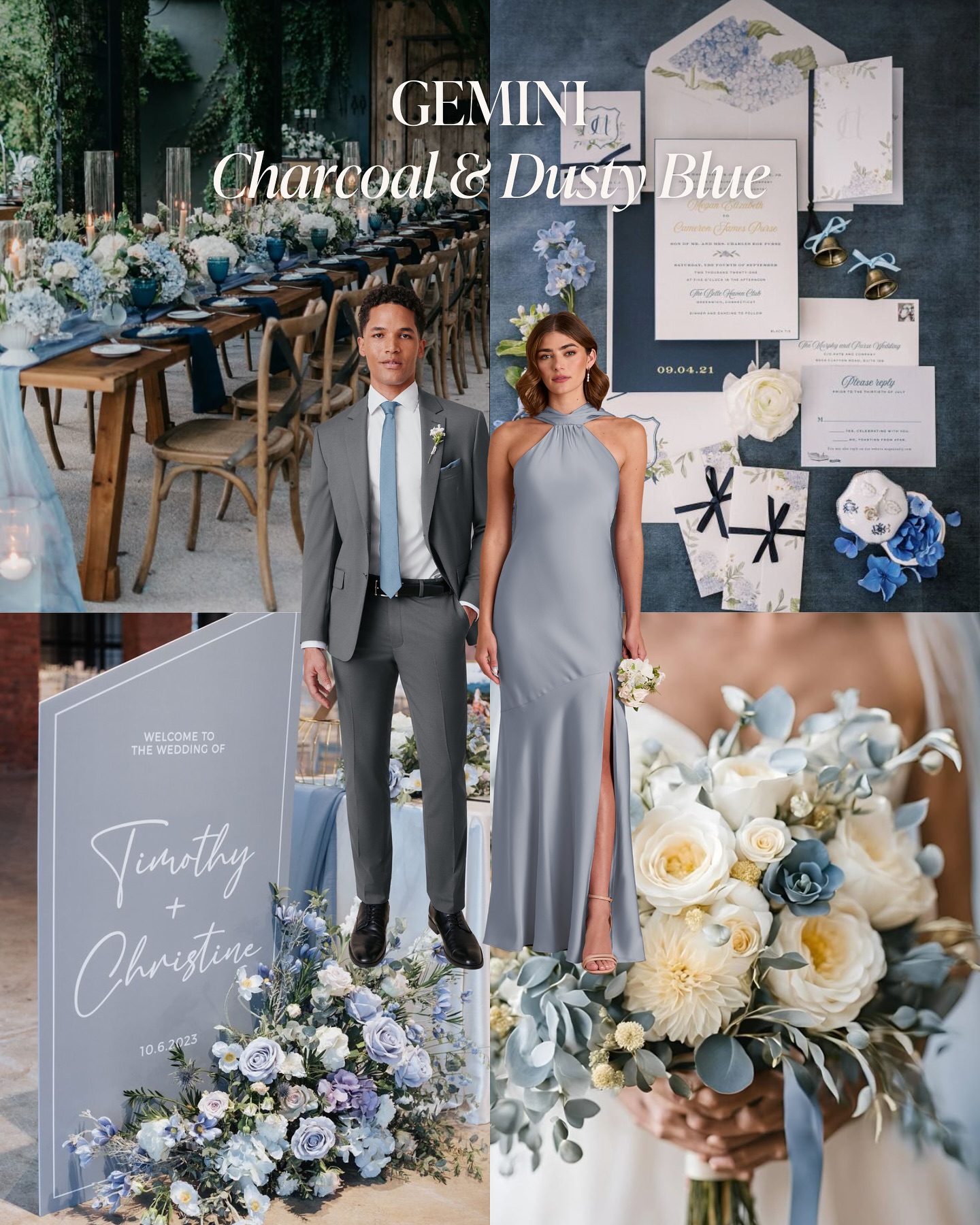 grey bridesmaid dresses with groomsmen Your bridal party's style is in the stars! ✨🔮 Check out our zodiac-based & pairings. Which sign are you? #weddingplanning #groomsuit #bridesmaiddresses #bridesmaiddress #bridesmaids #zodiac #astrology #zodiacsigns Age:LittleKid 15 holiday outfits I Size:3T-4T