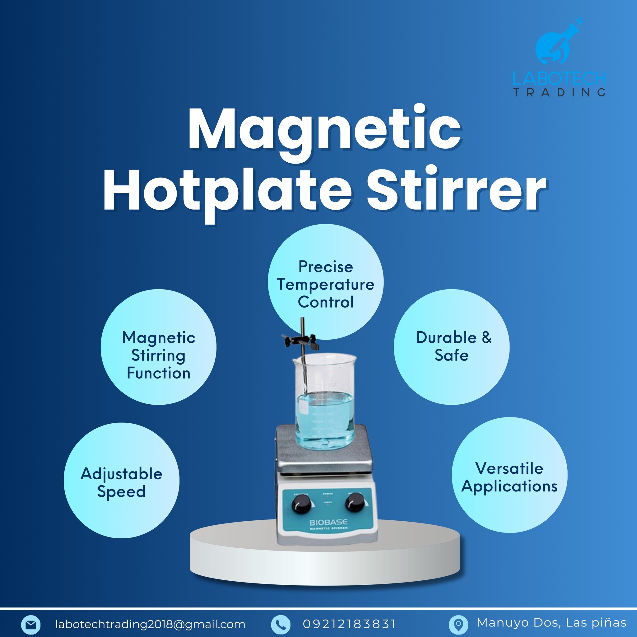 Labotech - A magnetic hotplate stirrer is a device used to heat and mix ...