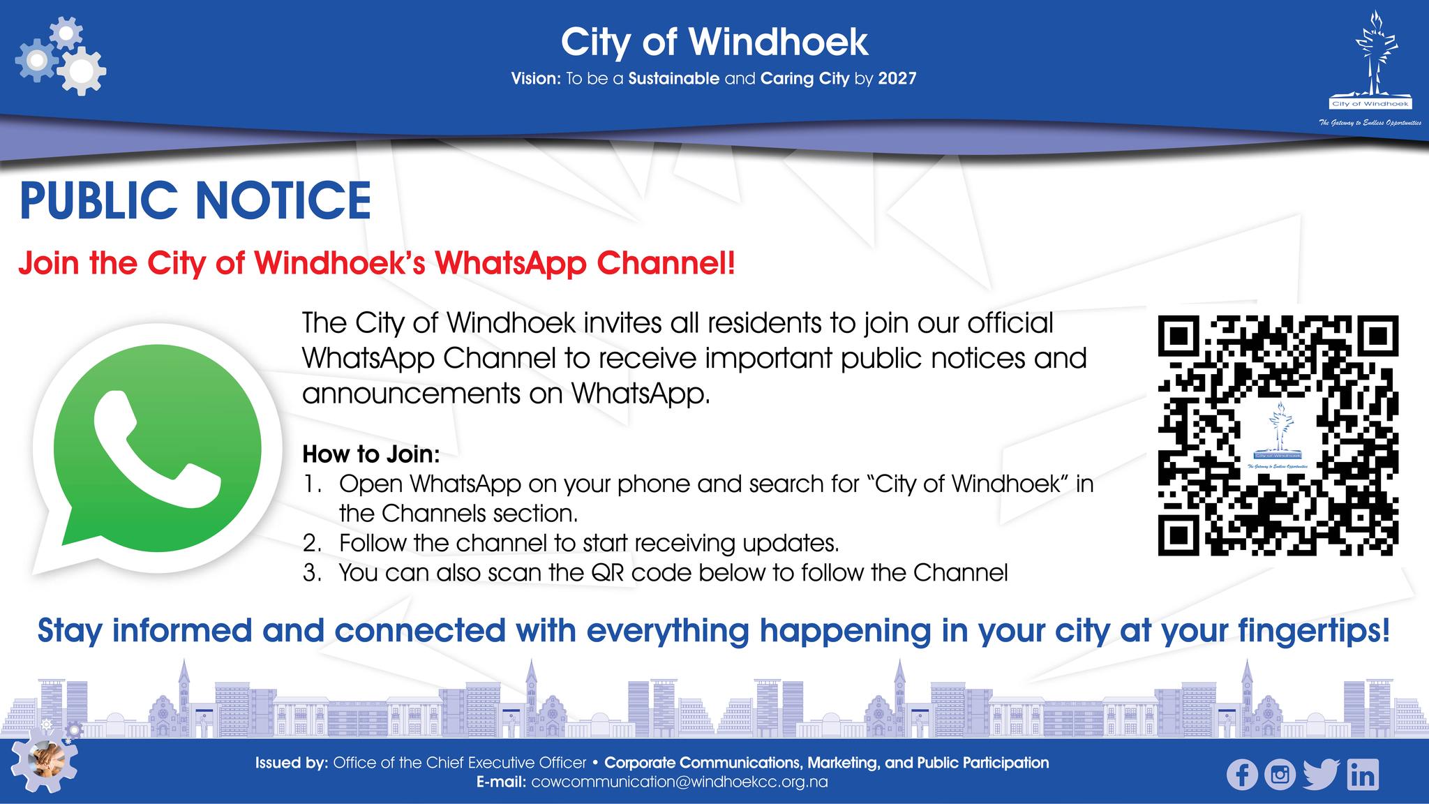City - The City of Windhoek is on WhatsApp! Follow our WhatsApp Channel ...