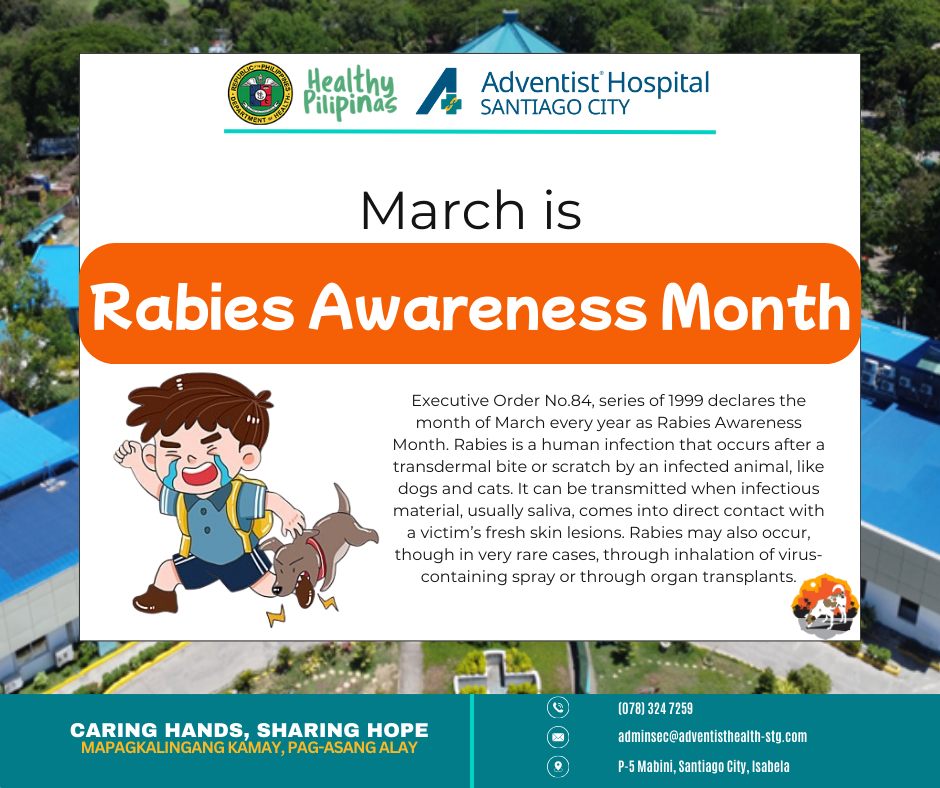 Adventist - March | Rabies Awareness Month Rabies is 100% fatal but 100 ...