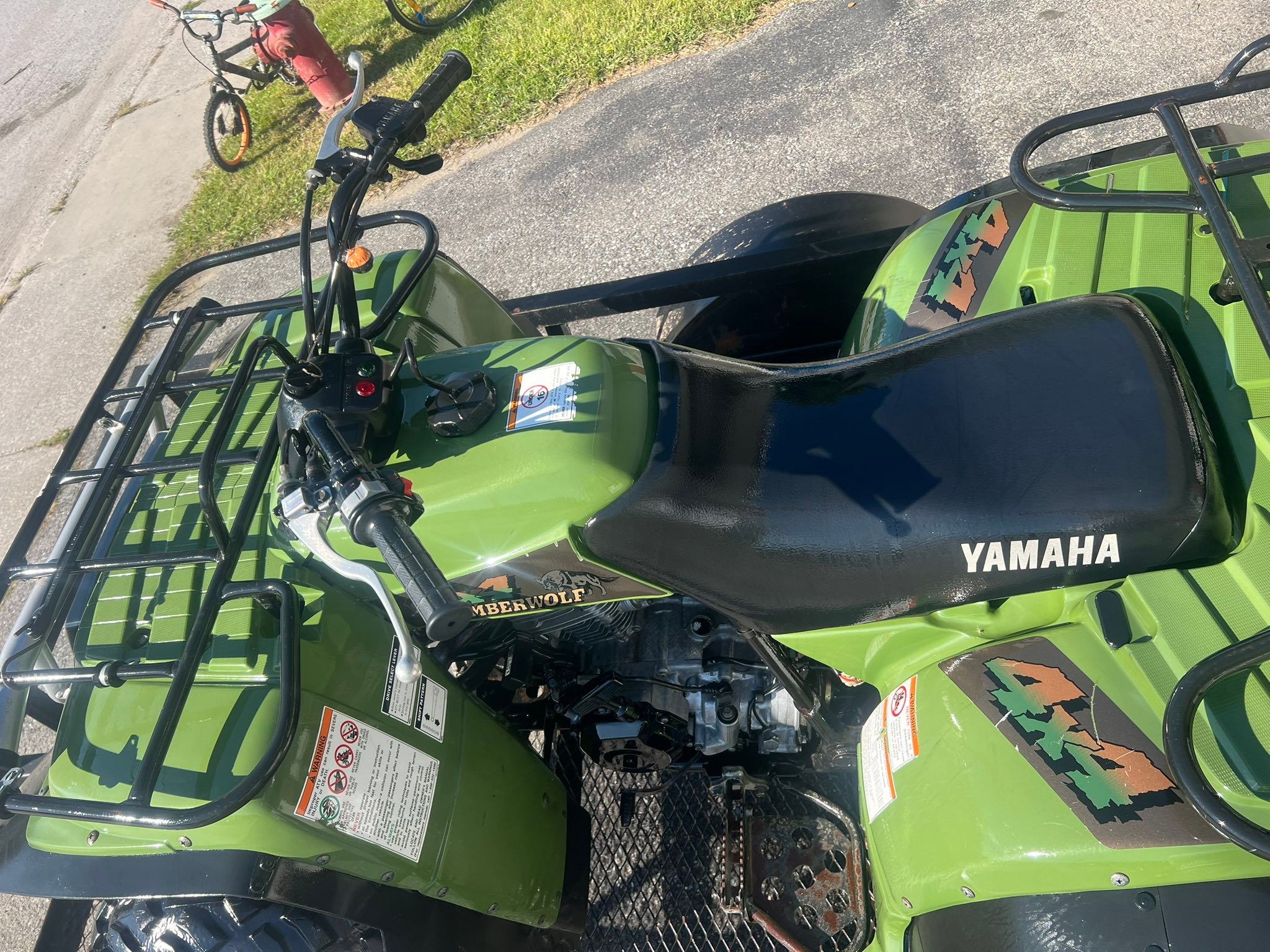 Wow what a beauty. 1994 Yamaha Timberwolf 250 4X4 All completely 