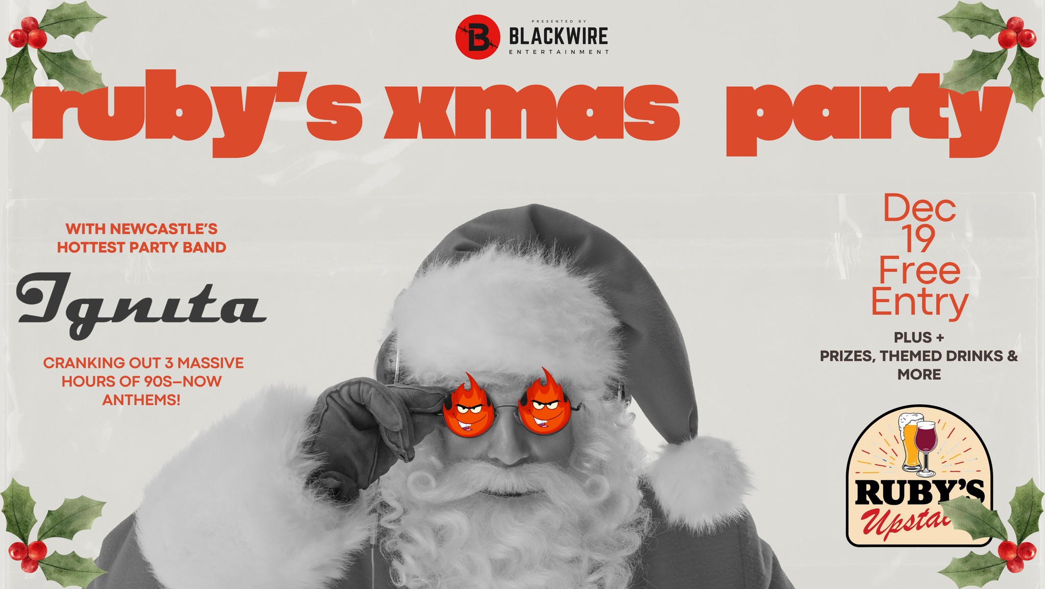 Ruby’s Xmas Party – FREE ENTRY