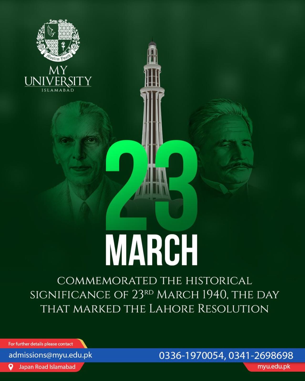 MY University - 23rd March, 1940 was a momentous occasion when the ...