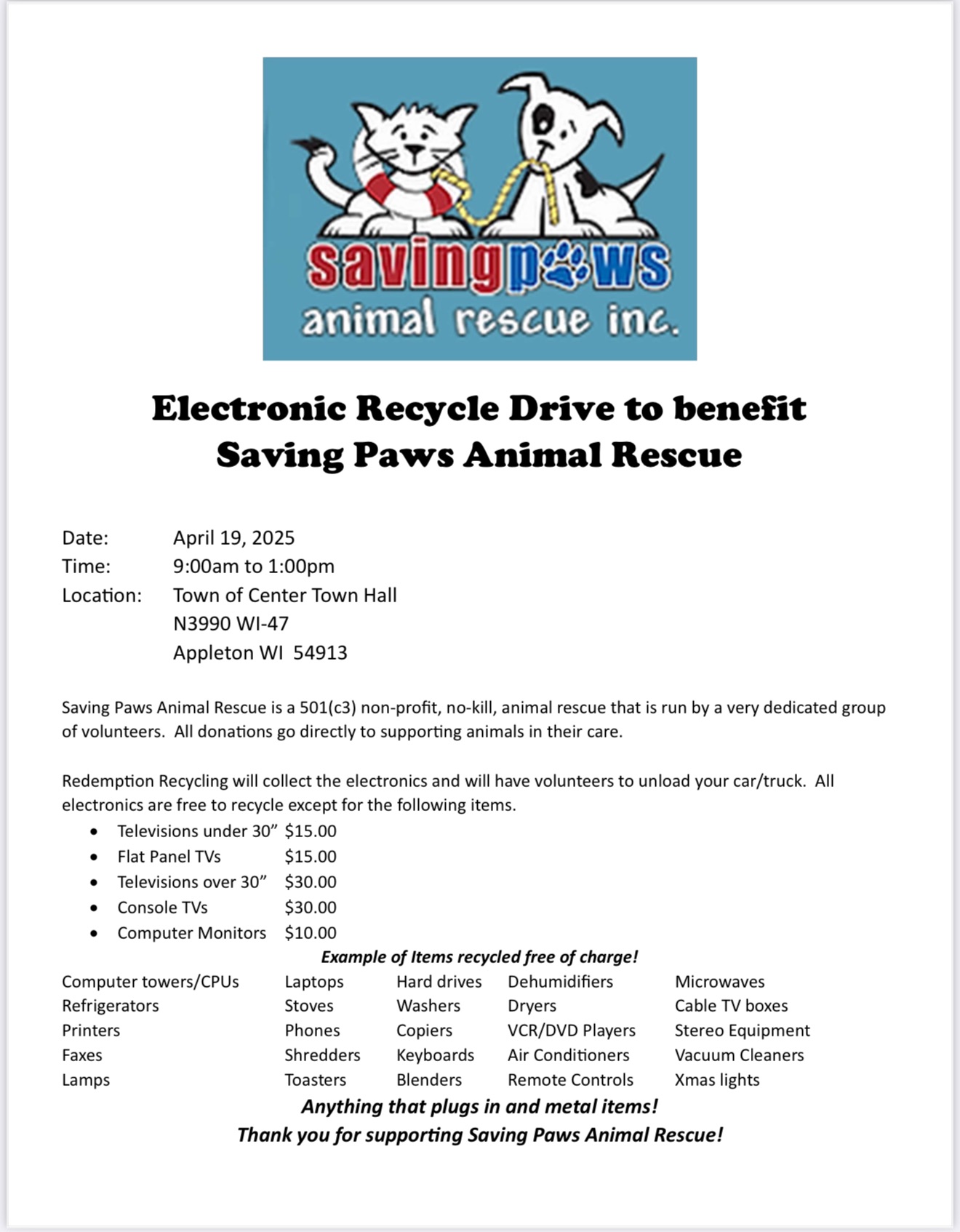 Saving Paws Animal Rescue | Appleton WI