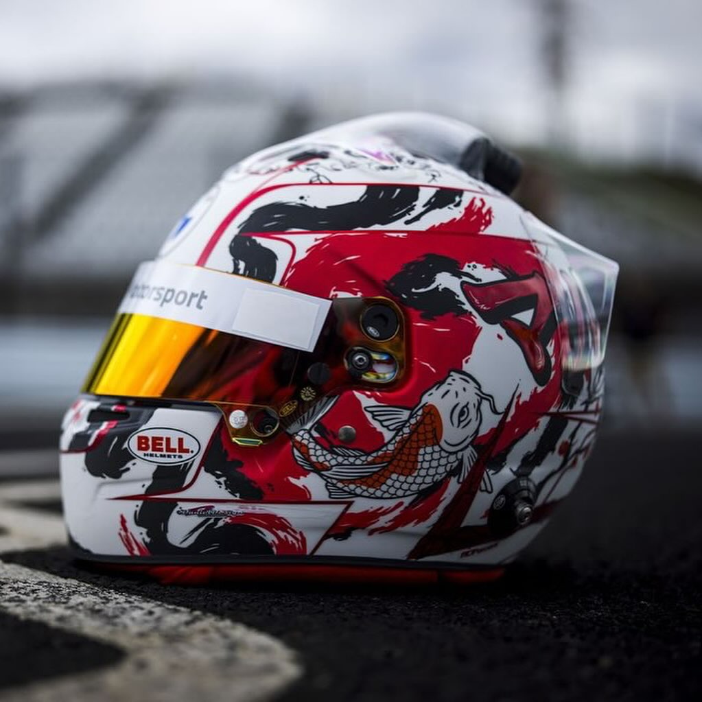 bell gp5 helmet GT6 PRO - White 287 3MM SRV Shield (SRV International GT 2025 Challenge Raffaele