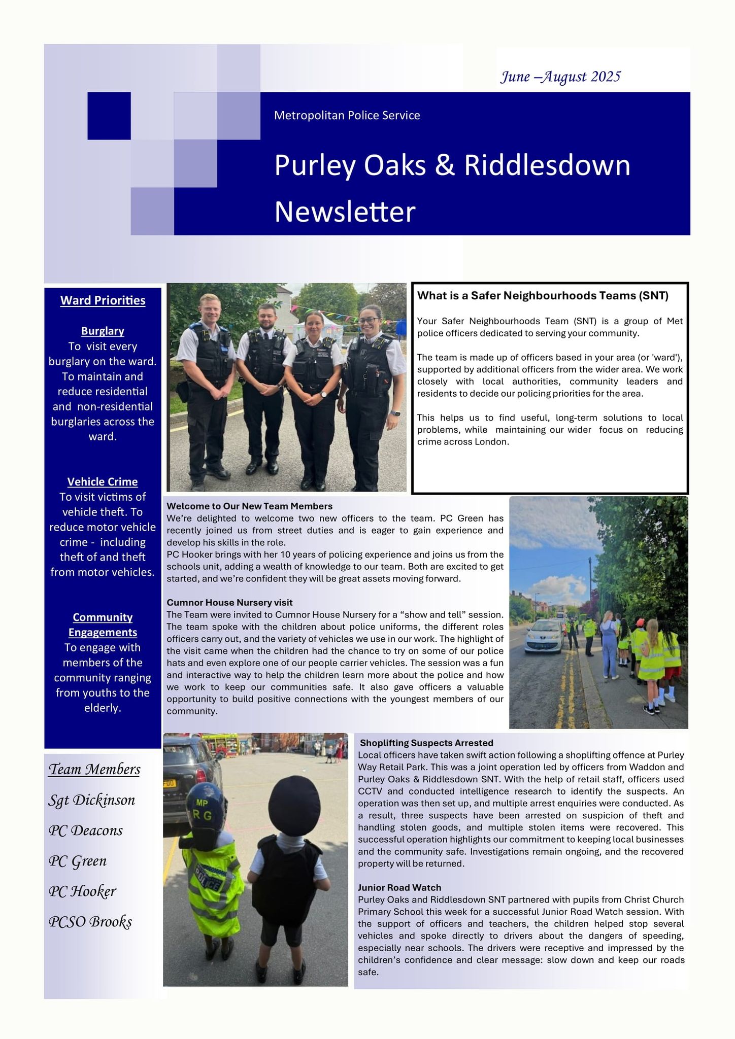 The June to August... - Riddlesdown Residents' Association | Facebook