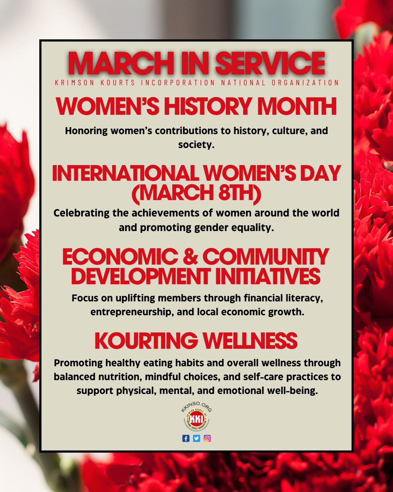 Krimson - March in Service This month, we celebrate women’s ...