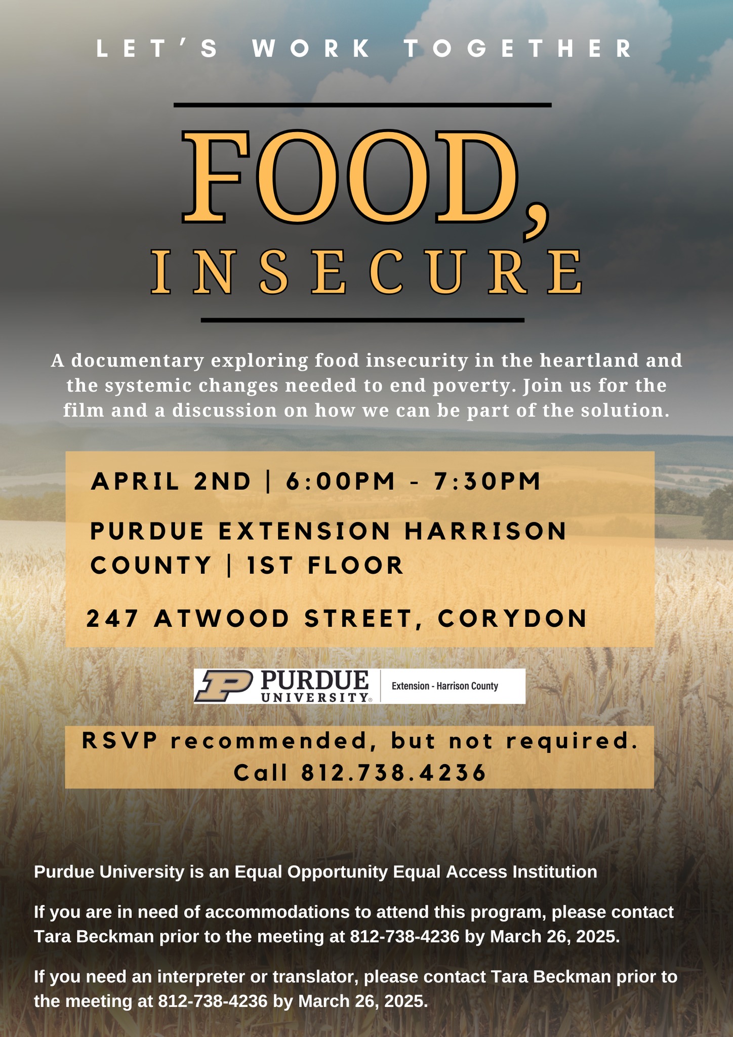 Purdue - You're invited! Join us for a free screening of the 30-minute ...