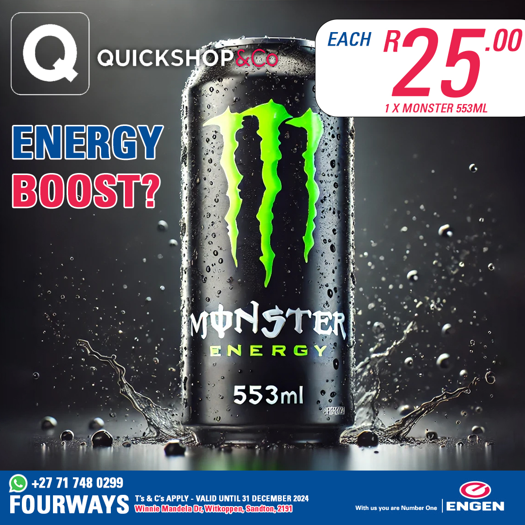 ENGEN - ⚡️ Need a Midweek Boost? Grab a Monster for Only R25! ⚡️ Hey ...