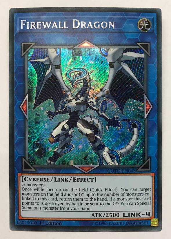 Collectors - Card of the Day #92 - Yugioh: Firewall Dragon This