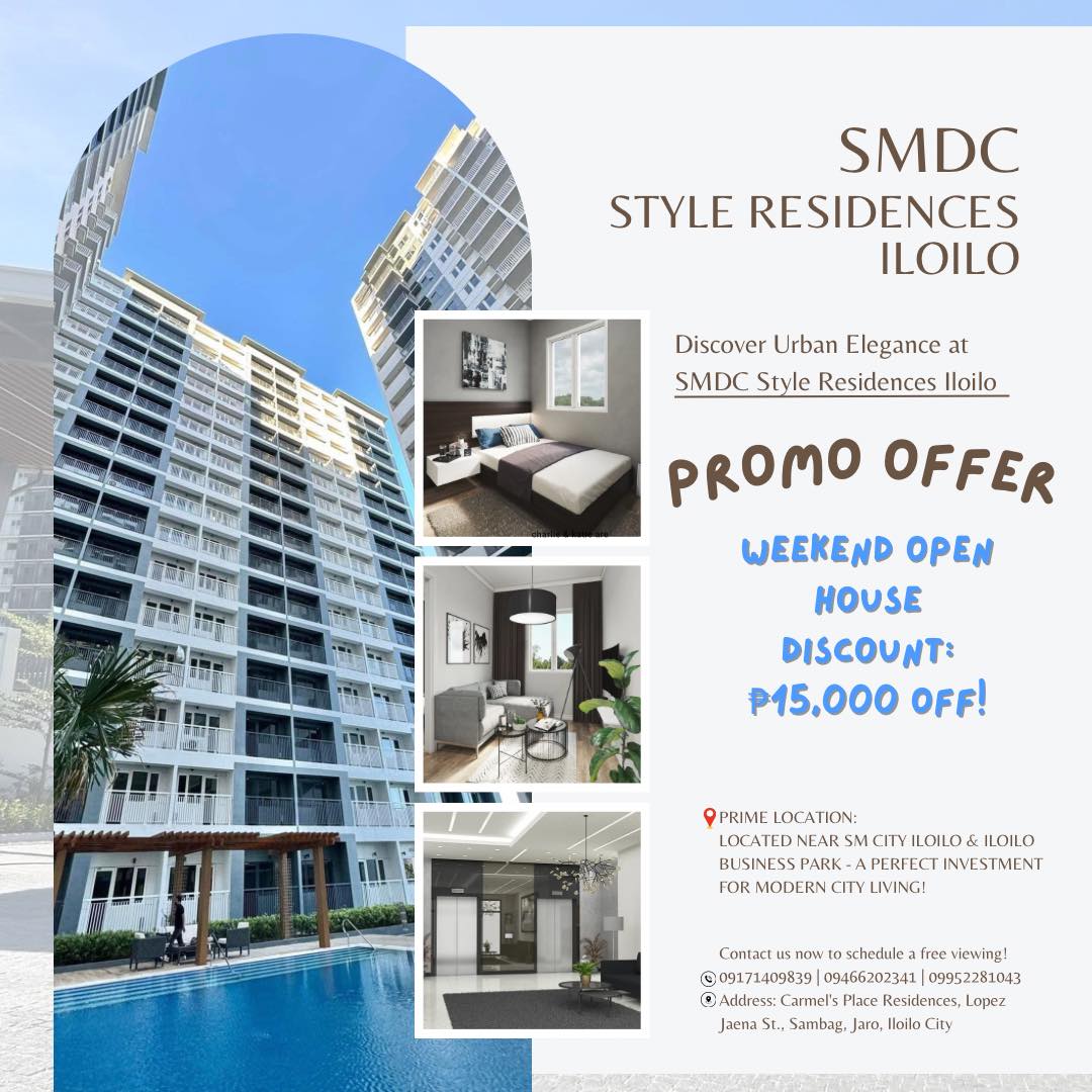 SMDC - 𝐃𝐢𝐬𝐜𝐨𝐯𝐞𝐫 𝐔𝐫𝐛𝐚𝐧 𝐄𝐥𝐞𝐠𝐚𝐧𝐜𝐞 𝐚𝐭 𝐒𝐌𝐃𝐂 𝐒𝐭𝐲𝐥𝐞 𝐑𝐞𝐬𝐢𝐝𝐞𝐧𝐜𝐞𝐬 𝐈𝐥𝐨𝐢𝐥𝐨! 🏗️ ...