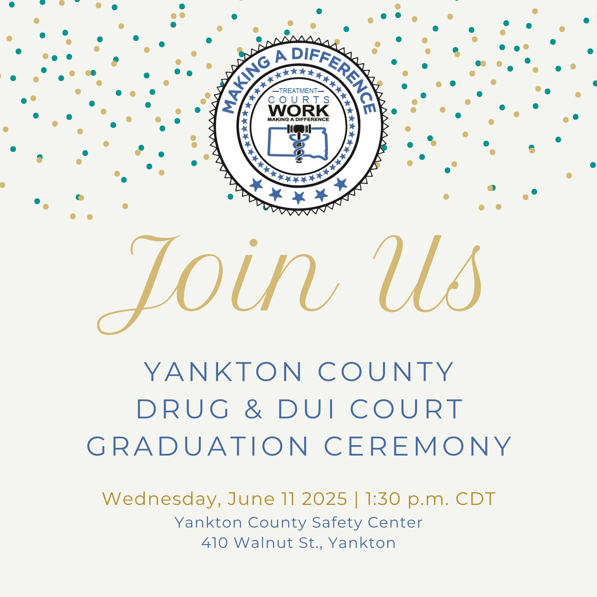 South - Yankton County Drug & DUI Court will hold a graduation ceremony ...