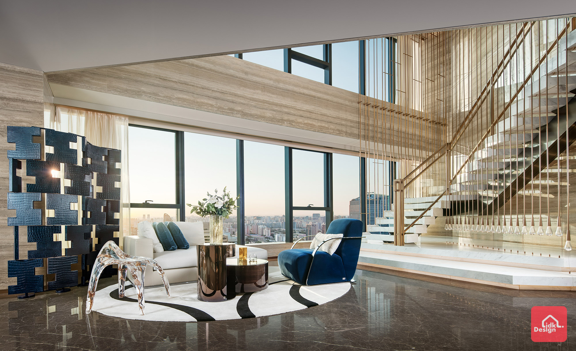 Design IDK - 【FENDI風格高級住宅 270度落地玻璃盡收美景】 設計公司：... | Facebook