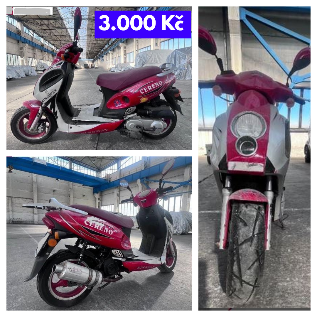 Dražby - Skútr Jonway - 3.000 Kč ️ https://www.extrh.cz/17-9-2025 ...