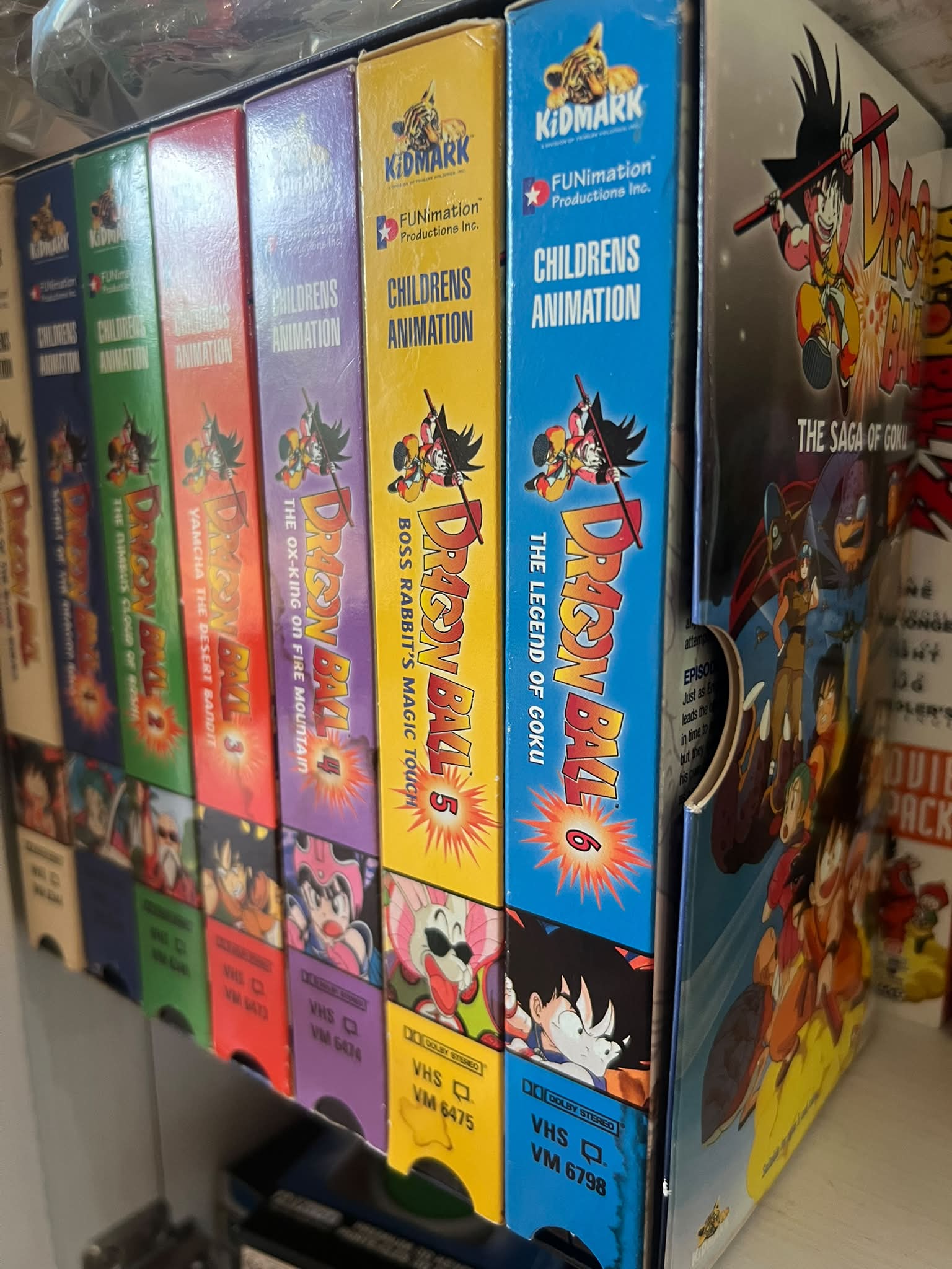 Vintage Dragon Ball VHS tapes from 27 years ago