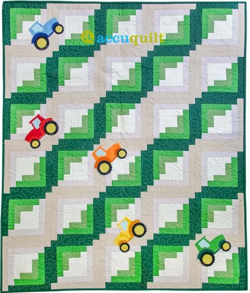 I Love - Free Quilt Pattern: GO! Tractor Race https ...