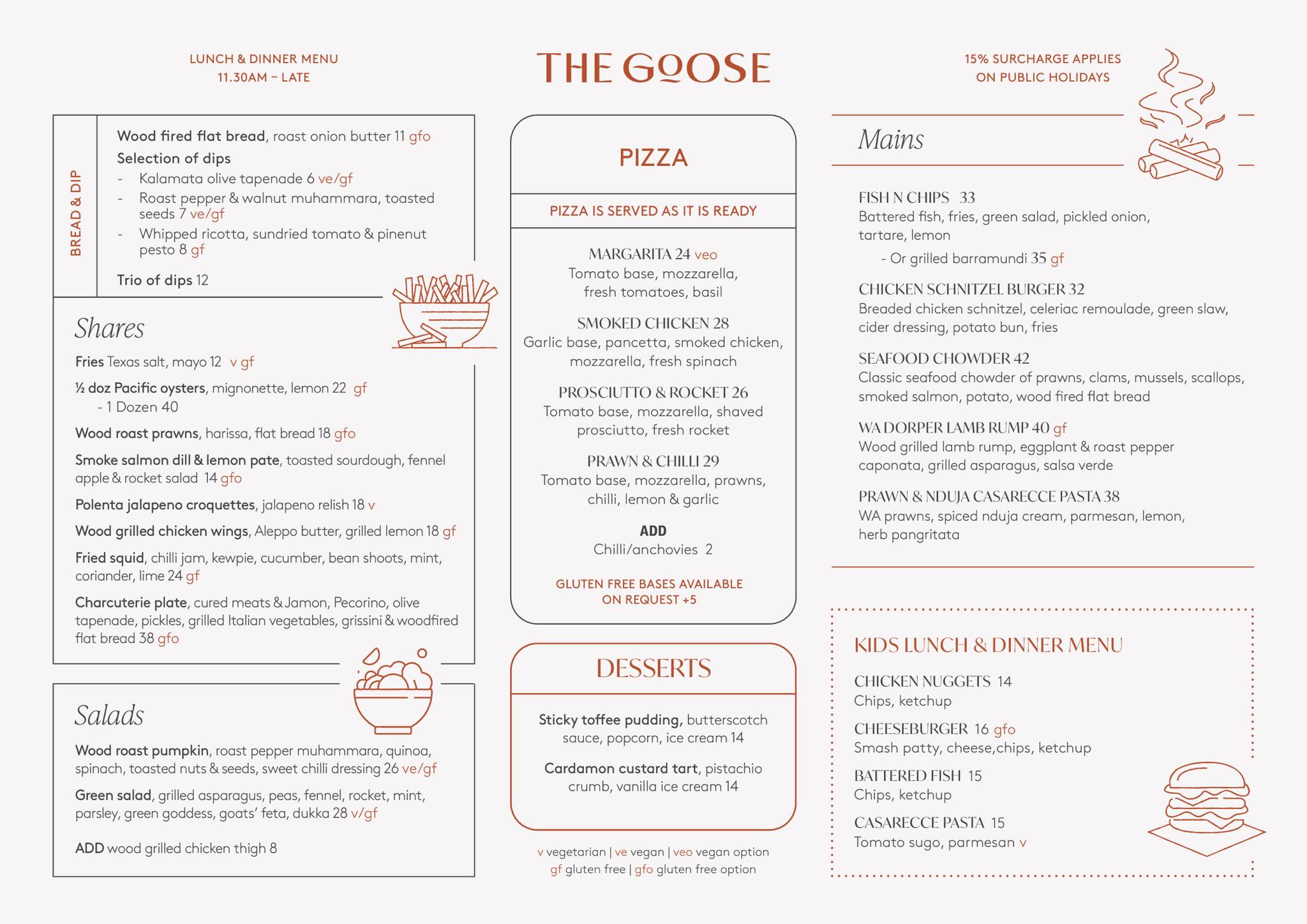 NEW MENU Lots of... - The Goose Beach Bar + Kitchen | Facebook