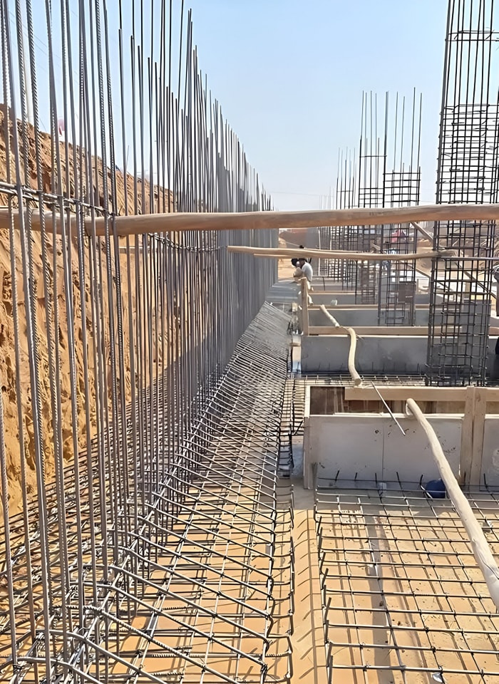 Navgruh - Retaining wall Reinforcement & Footing Column Reinforcement ...