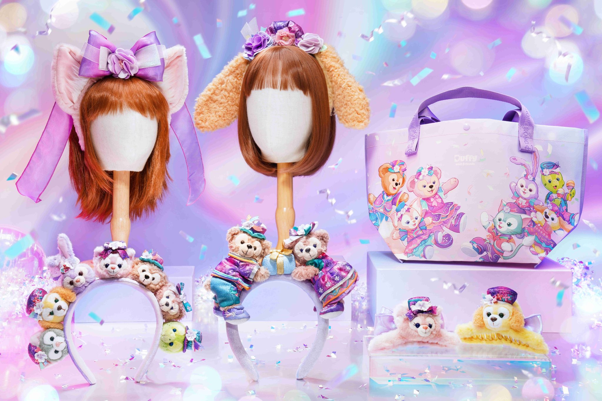 Trading 20th anniversary collector cards at Hong Kong Disneyland