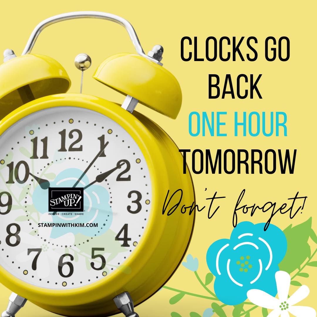 Do you like when we set the clocks back? In just under 2 weeks we