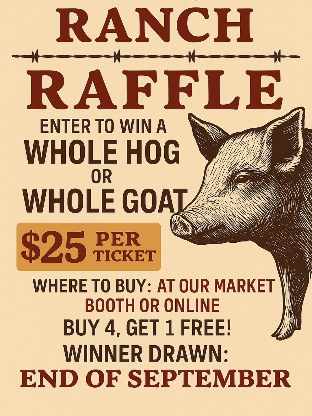 Milligan Ranch - 🎉🐖 RAFFLE TIME at Milligan Ranch! 🐐🎉... | Facebook