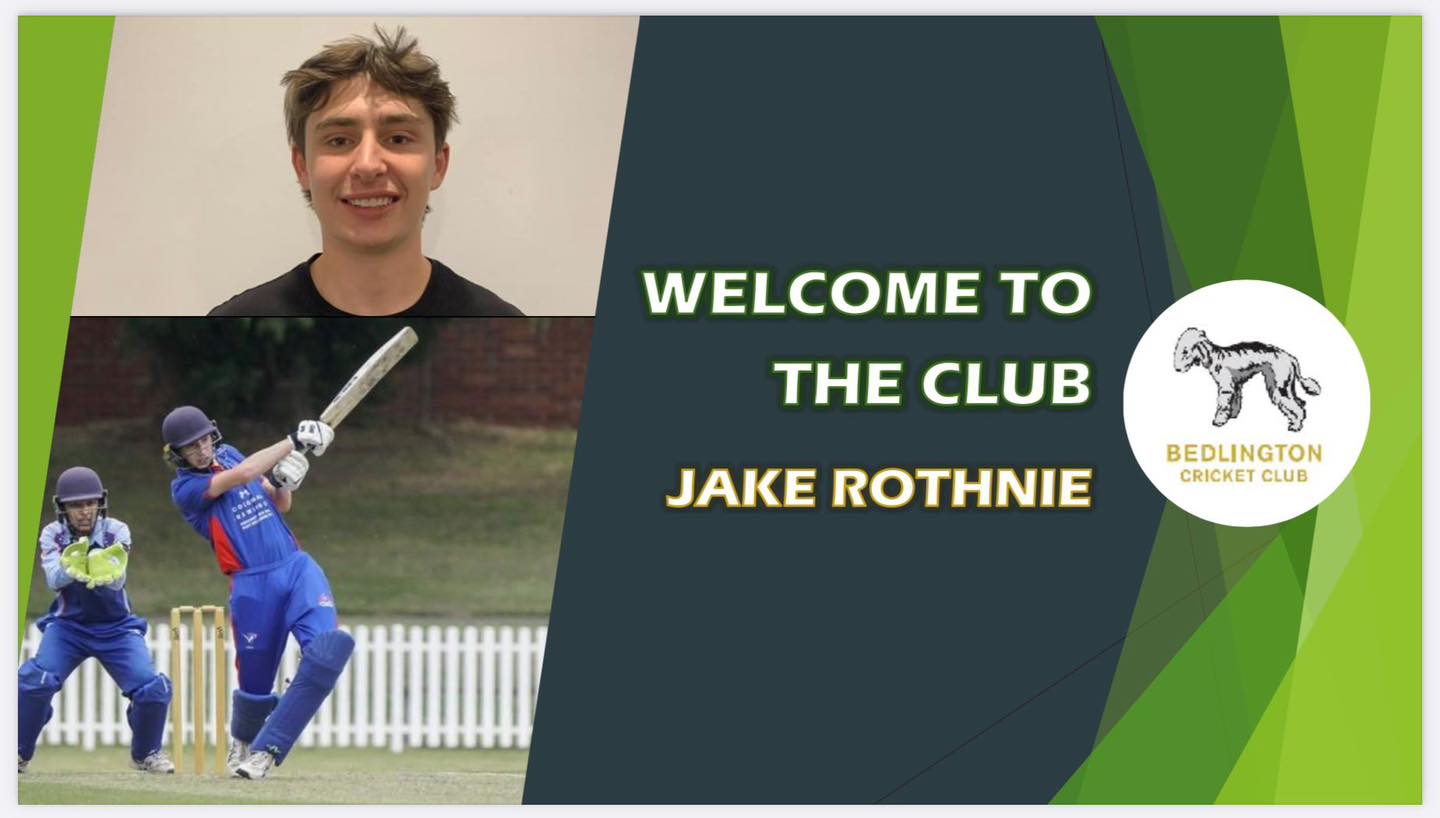 We’d like to welcome Jake... - Bedlington Cricket Club