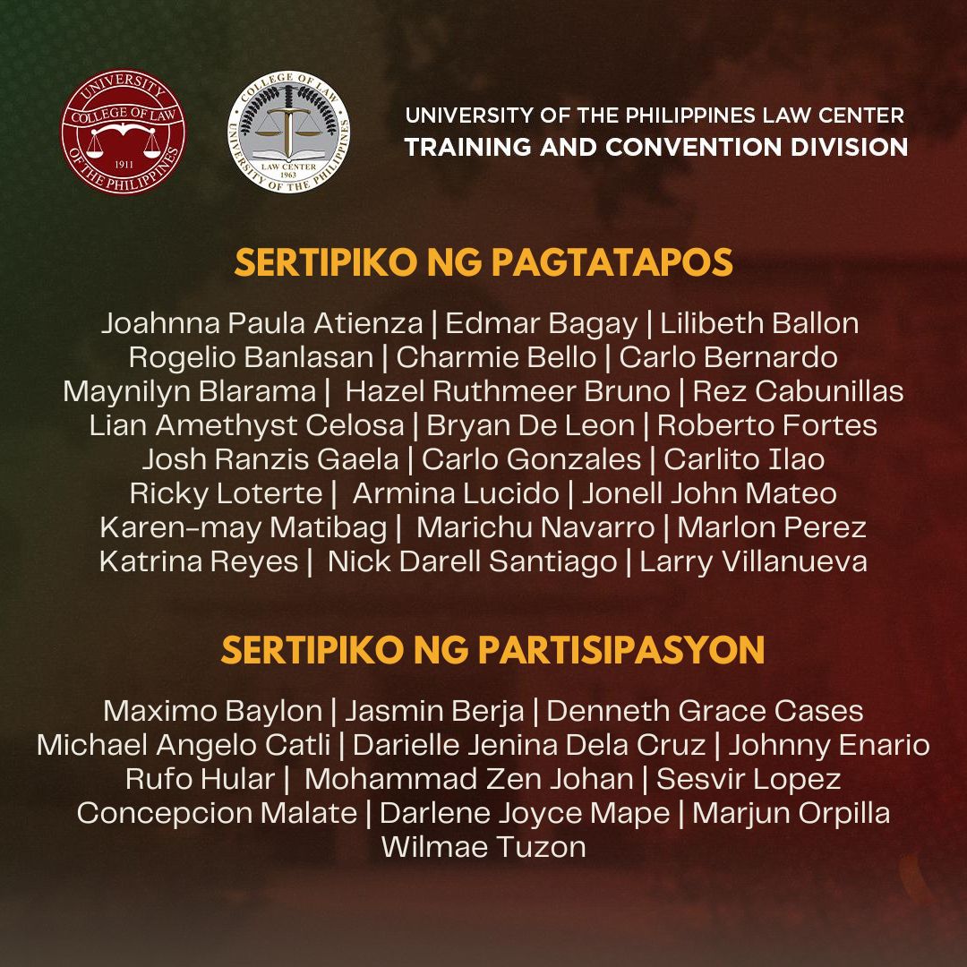 UP Training and... - UP Training and Convention Division